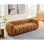 modern boucle upholstered sofa oversized tufted couch (Box 1/2)
