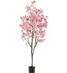 Artificial Cherry Blossom Tree in Pot, Lifelike Faux Sakura with Bendable Branches for Home Office Decor