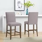 Barneveld Upholstered Nailhead Trim Counter Stool (Set of 2)