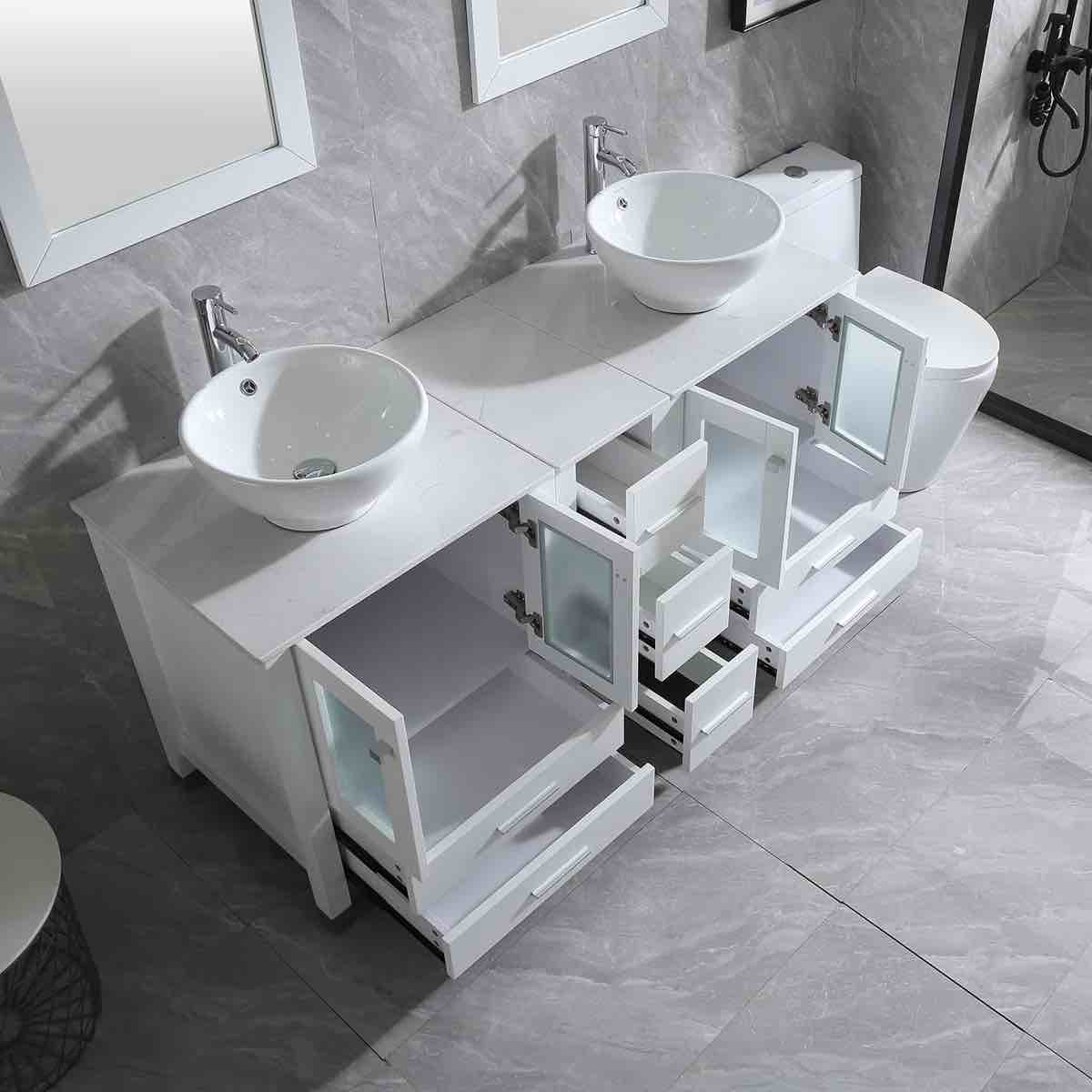 Marinus 61.5'' Double Bathroom Vanity Set (incomplete box 1 only ) 
