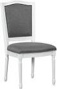 Merax Rustic 18inch Removable Leaf, Upholstered 2 set of  Dining Chairs , Dark Gray+White