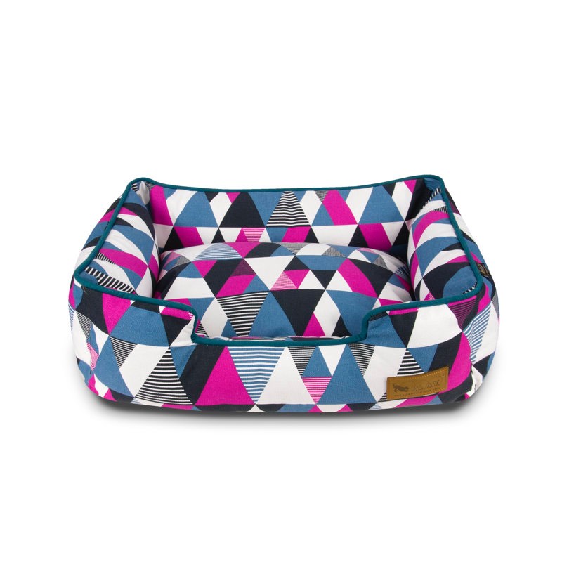 mosaic cotton bolster pet bed