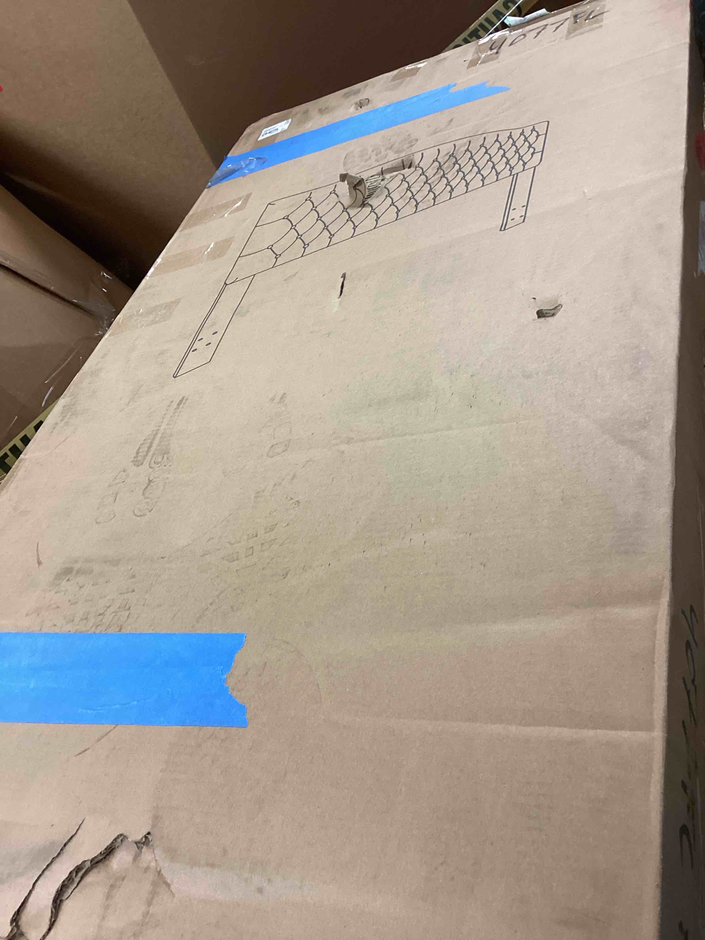 Condition photo showing item condition for Linen Upholstered Headboard King/Cal King Size Latest Model Wall Mount, Bed Frame Mount, Featuring High-Density Sponge Padding, Luxury Texture Easy Assembly Comfort and Style-Linen Linen King