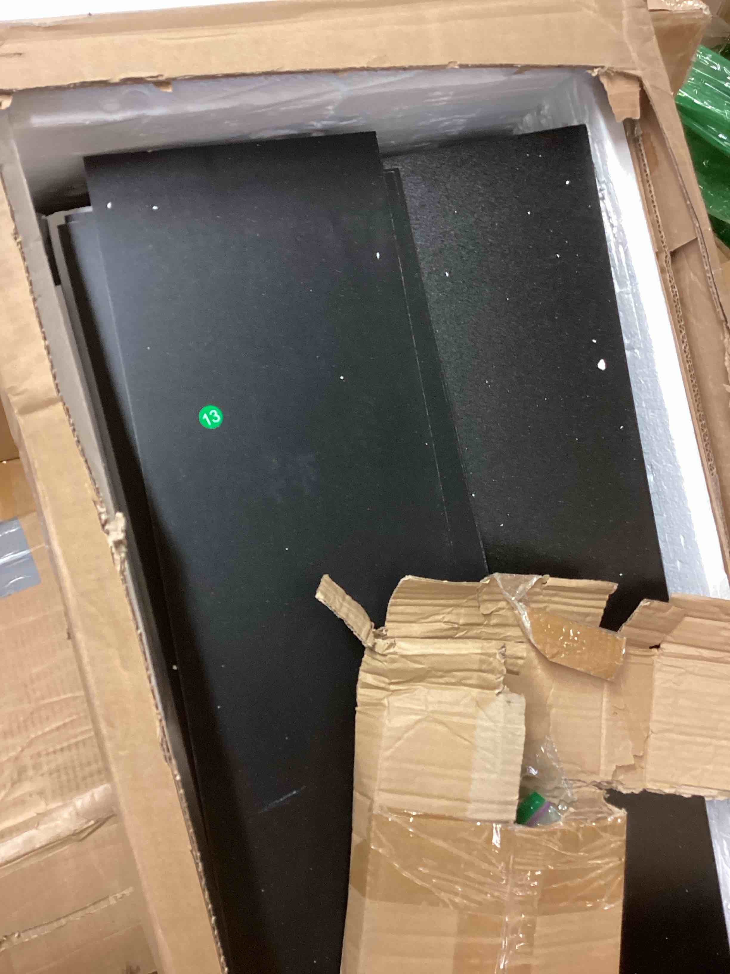 Condition photo showing item condition for TV Entertainment Center Wood Media Console Storage Cabinet