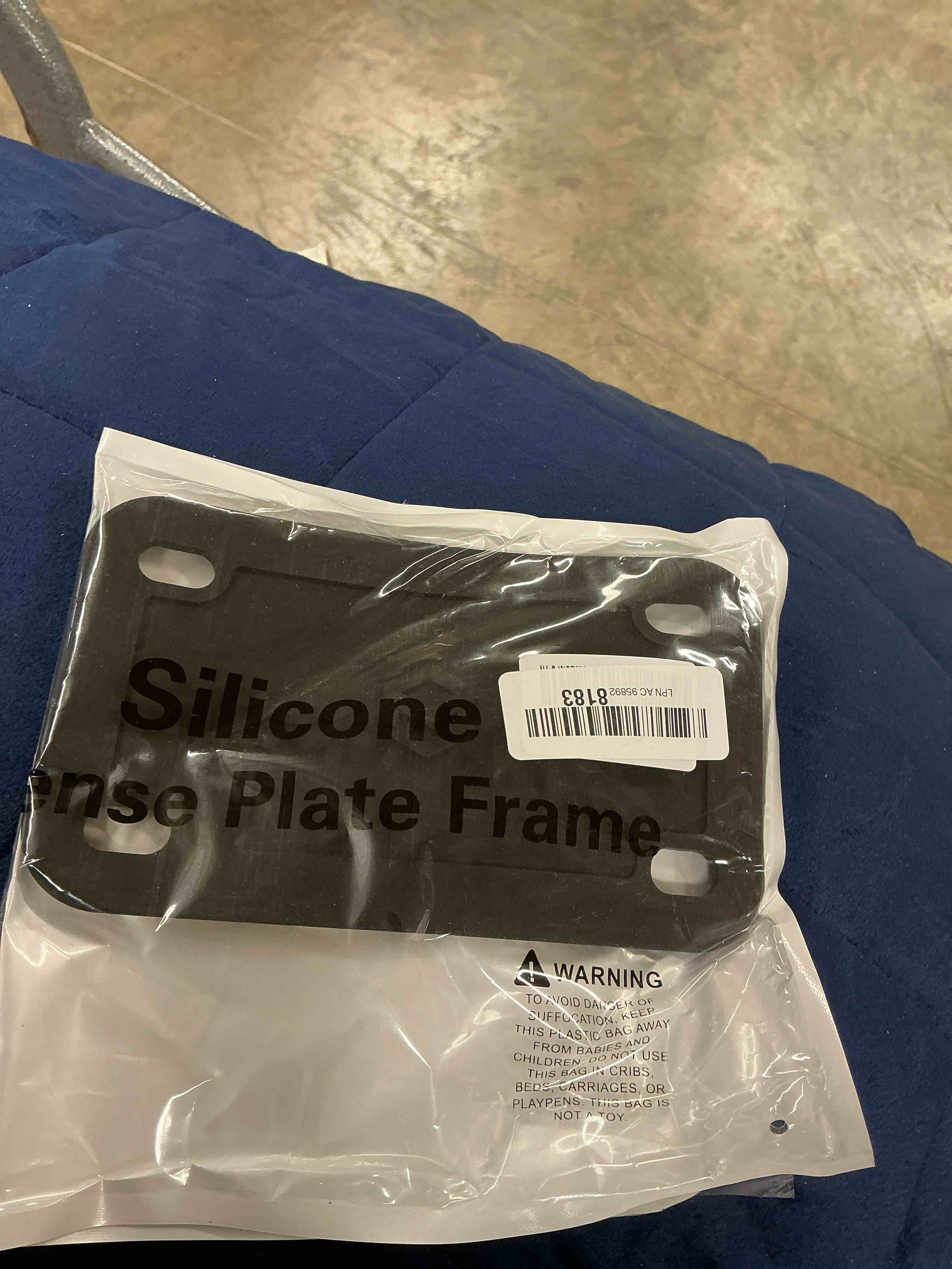 Condition photo showing New/Like New for XCLPF Silicone Black License Plate Frame Covers 1pcs - Front and Back Car Plate Bracket Holders. Rust-Proof, Rattle-Proof, Weather-Proof (Black)