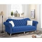 josielyn velvet rolled arm chesterfield sofa by house of hampton blue (incomplete) 