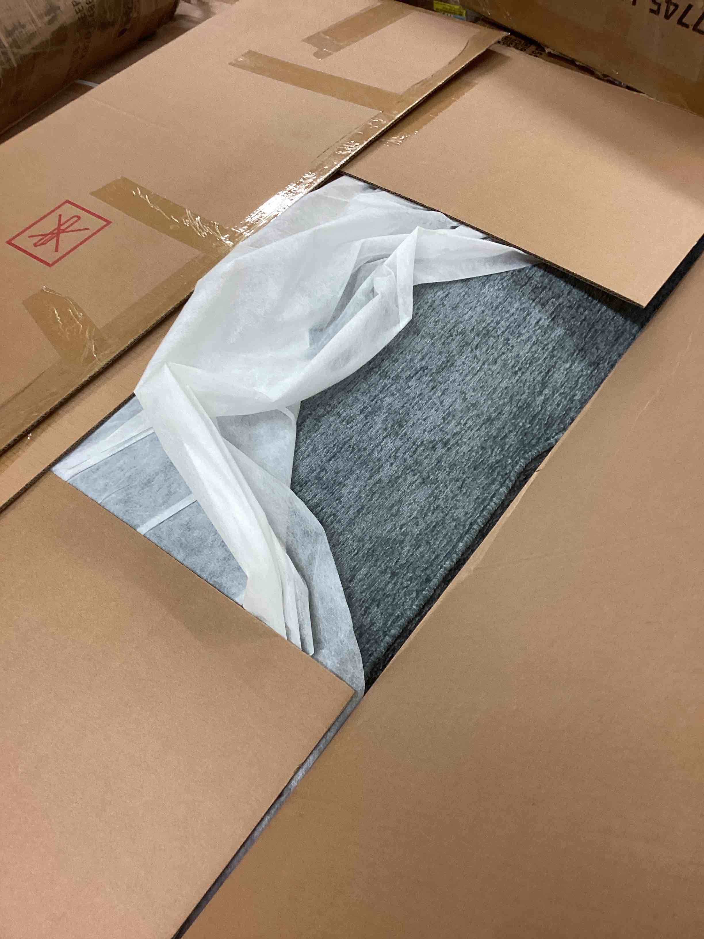 Condition photo showing Good Condition for (pickup 2 boxes) 108 Inch Modular Sectional Sofa with Pull Out Bed,U Shaped 7 Seat Sectional Sleeper Sofa with Storage,Sectional Couches for Living Room,Cloud Modular Couch,Removable Sofa Cover,Light Gray (incomplete box 2&5 of 7 only corner /chaise) 