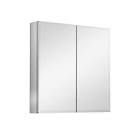 series 30 in. w x 26 in. h rectangular aluminum medicine cabinet with mirror