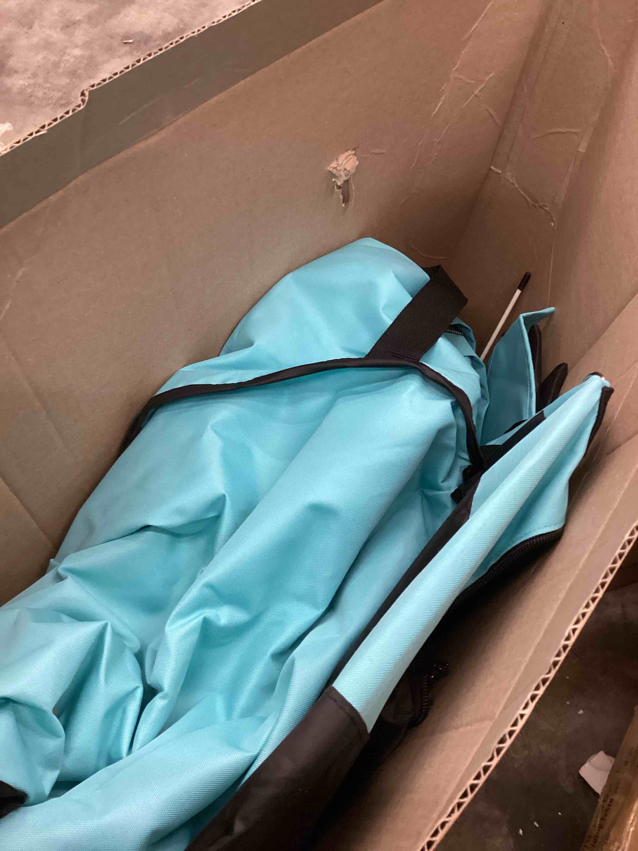 Condition photo showing As Is for Mispace Portable Twin Compartment Show House Cat Cage/Condo - Easy to Fold & Carry Kennel - Comfy Puppy Home & Dog Travel Crate with Portable Carry Bag/Two Hammocks/Mats and Collapsible Litter Box Blue