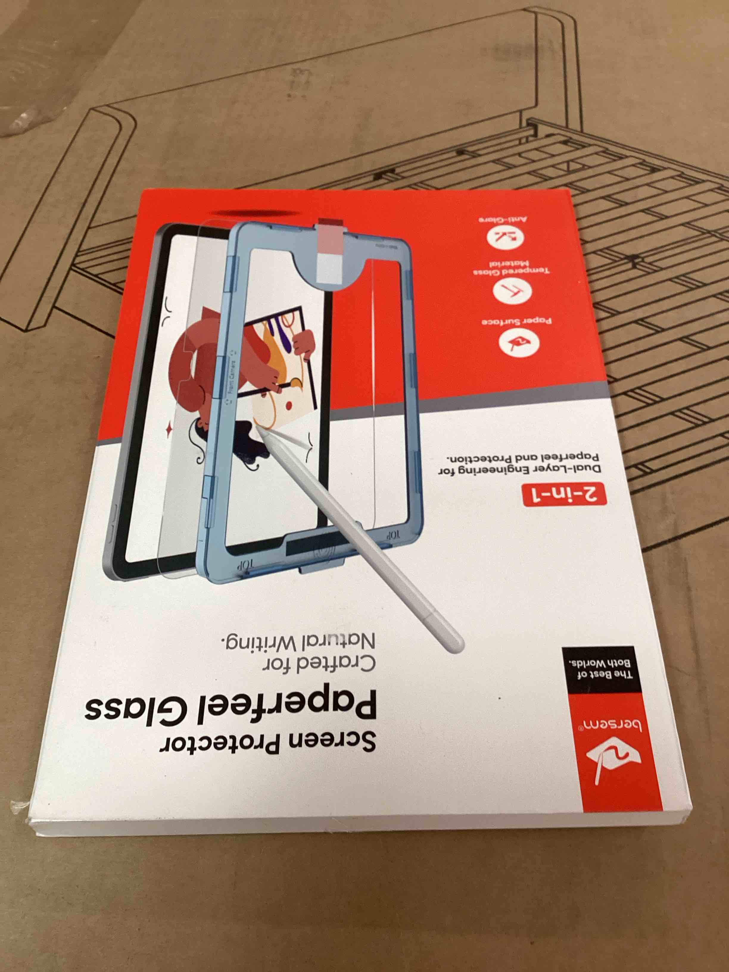 Condition photo showing Good Condition for bersem Paperfeel Glass Screen Protector Compatible with iPad A16 11th/10th Generation (11/10.9 Inch, 2025/2022), Tempered Glass, Anti-Scratch, EZ Kit, Case Friendly, 1 Pack iPad 11th / 10th Gen