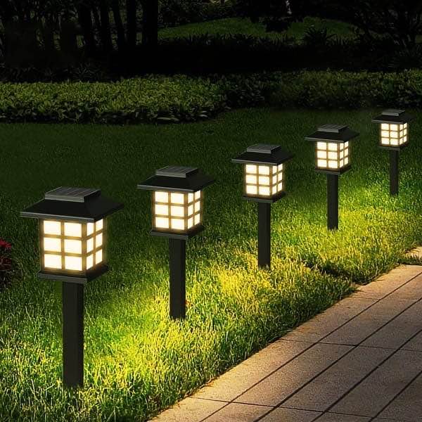 12pcs garden waterproof outdoor solar lights for yard,landscape,