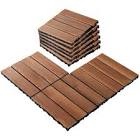 patio interlocking deck tiles 27 pcs brown 