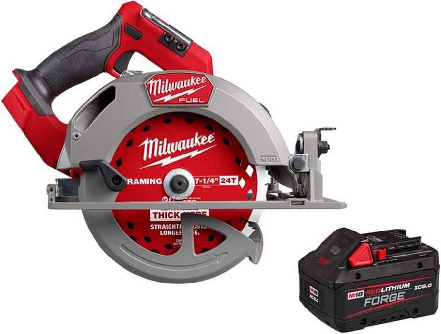 Milwaukee M18 FUEL 18V Lith-Ion Brushless Cordless 7-1/4 in. Circular Saw with M18 18V REDLITHIUM (Missing Battery)