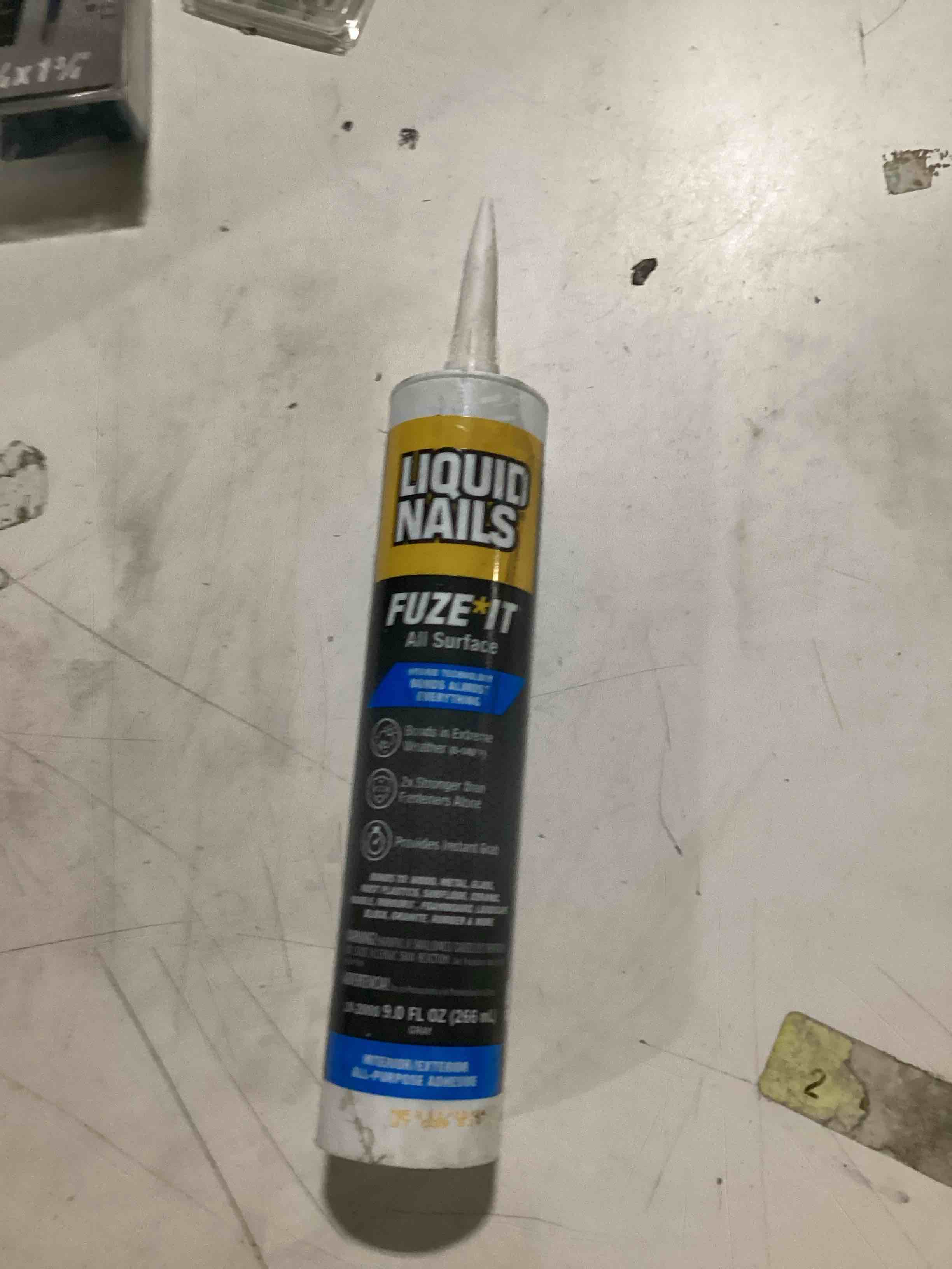 Liquid Nails 56198673380 LN-2000 FuzeIt All Surface Construction Adhesive (9-Ounce) , Gray