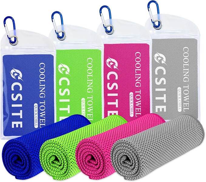 Cooling Cloths Pack Of 4 (Colors Vary, No Key Chain)