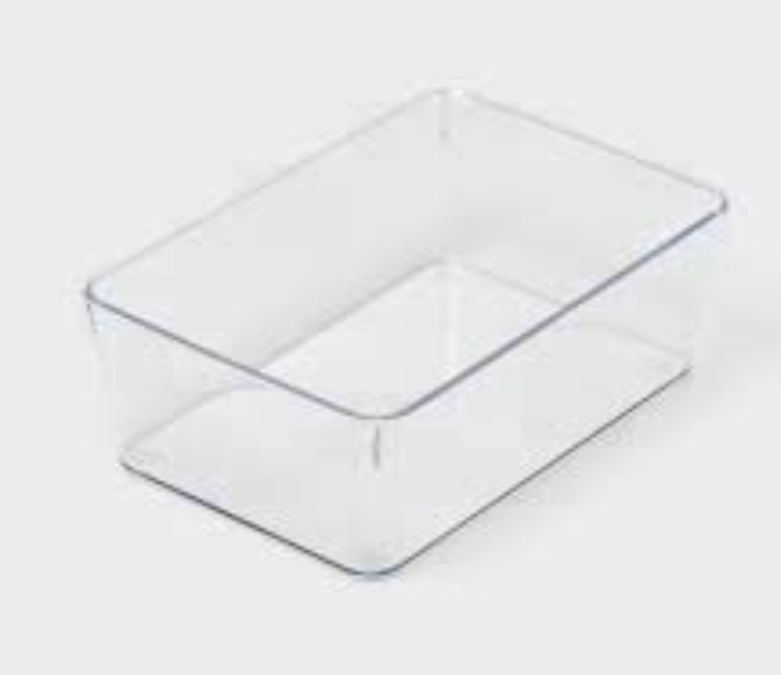 16”Long x 10”Wide x 6”Deep, Plastic Organizer Tray Clear, Stackable