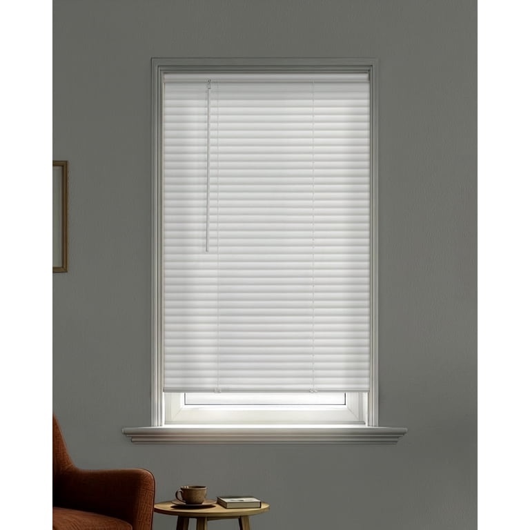 mainstays 1" cordless room darkening vinyl blinds, white, 58"w x 64"l