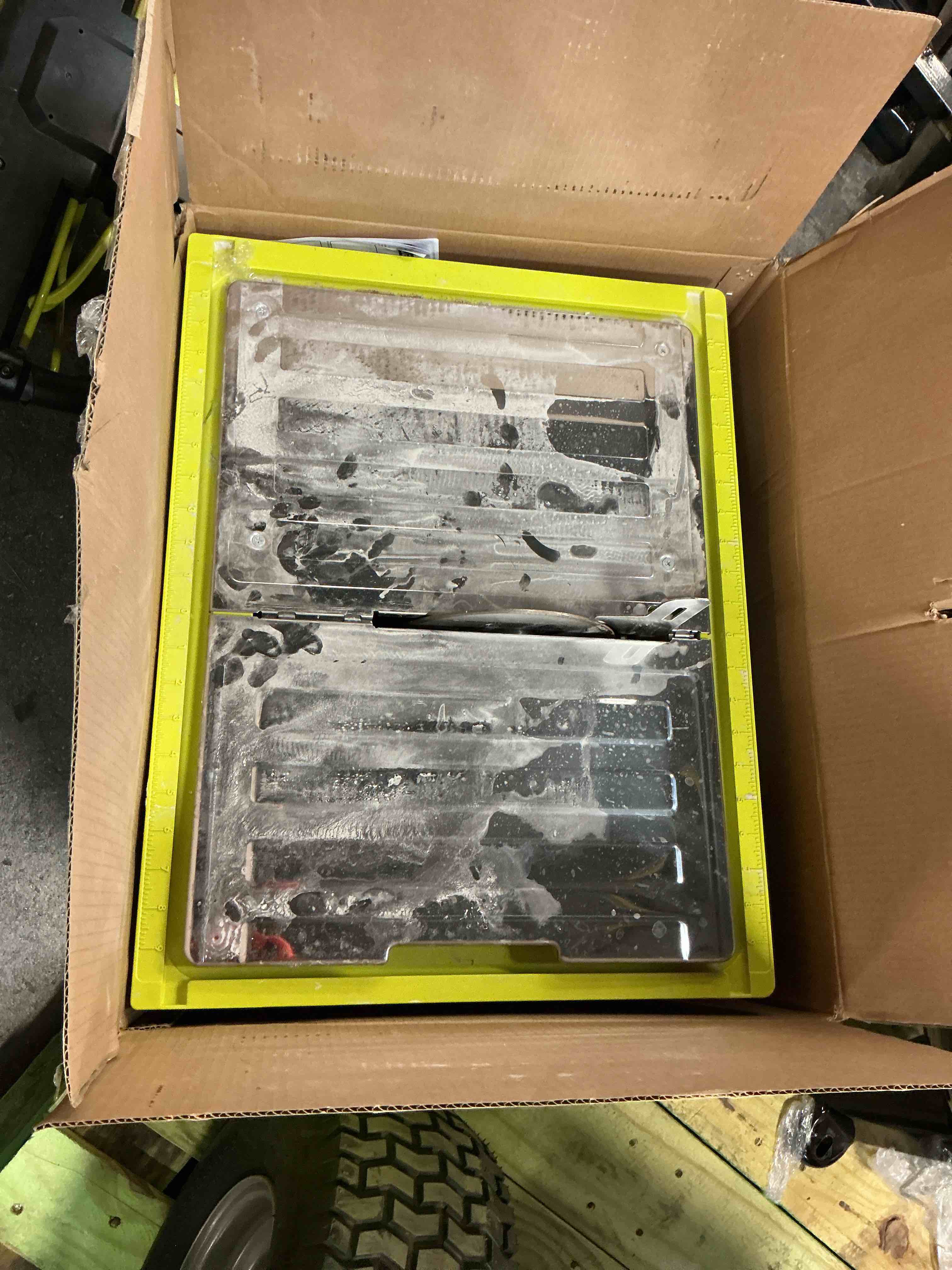 Condition photo showing As Is for 0.75 hp 7 in. 4.8 amp tabletop tile saw
