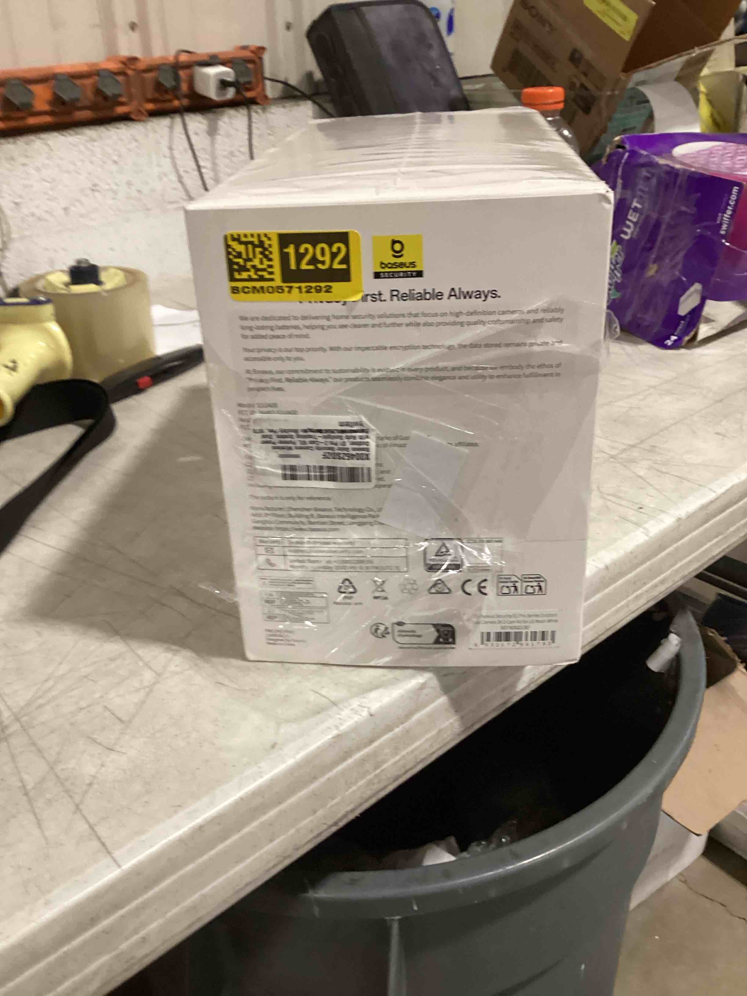Condition photo showing New/Like New for baseus s2 4k solar security cameras wireless outdoor - radar+pir detection, ai face recognition, auto sunlight-tracking, color night vision, ip67, no monthly fee, local storage, featured at ces 2025