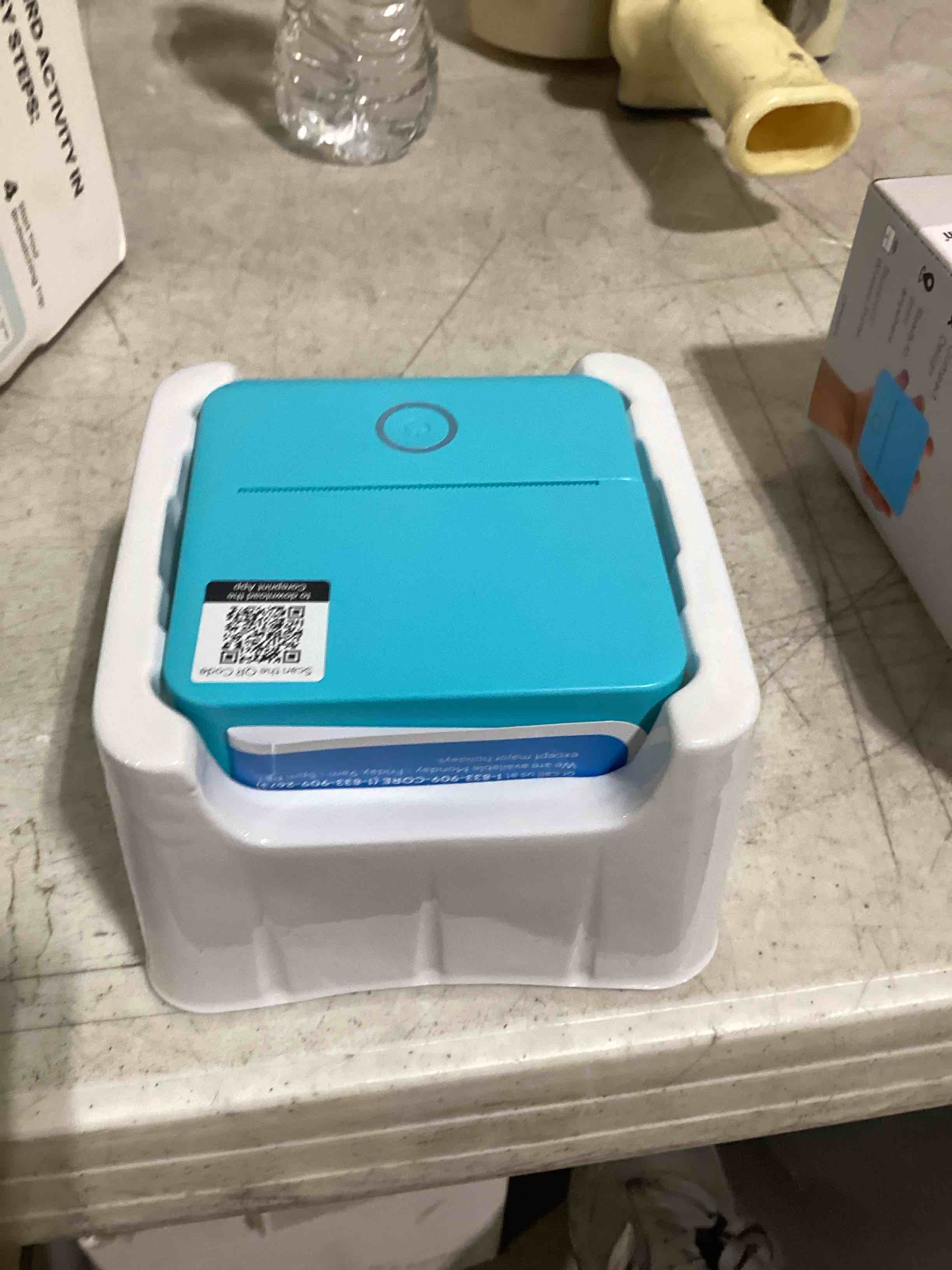 core innovations ctp500 bluetooth mini portable inkless thermal printer & label maker + paper, android & ios (teal)