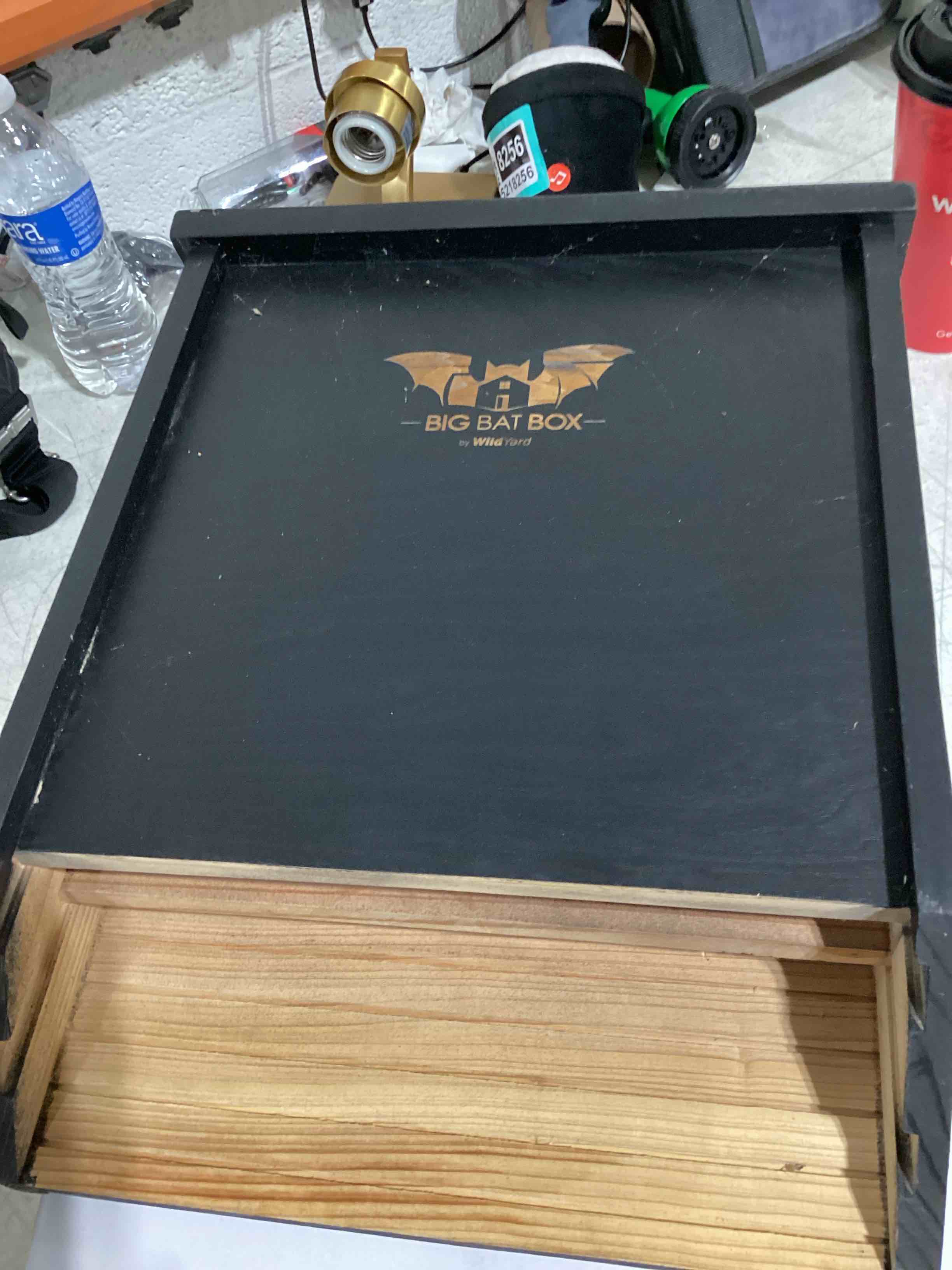 Condition photo showing Good Condition for bigbatbox bat house for outdoors - large 2 chamber, black, holds 75 bats | durable bat roosting box & house kit for backyard, easy-hang and weather-proof perfect for mosquito control, easy mount
