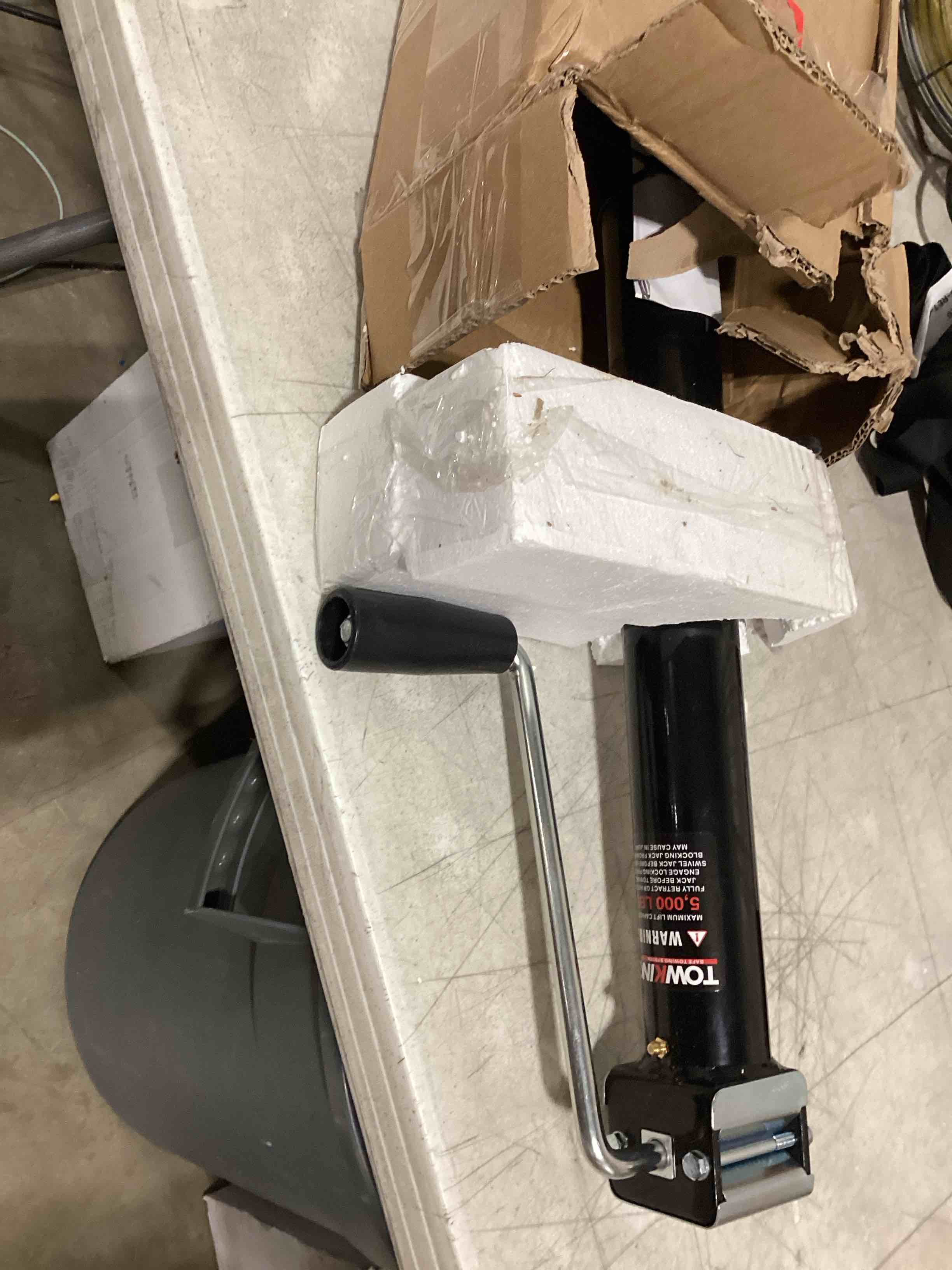 Condition photo showing Good Condition for 5000 lbs 15" lift side wind a frame trailer jack, rv tongue jack | with adjustable drop leg