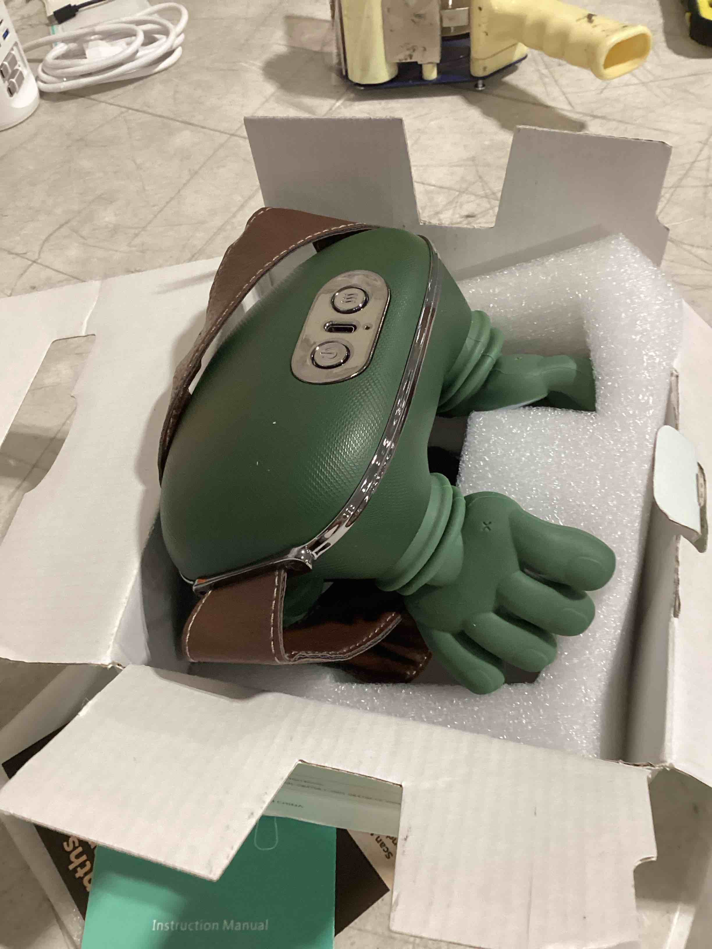 Condition photo showing Good Condition for shoulder and neck massager, bionic heated massager, neck massager with fingers, 4d kneading massage, simulates a real palm massage for comfort, relax muscle tension (green)