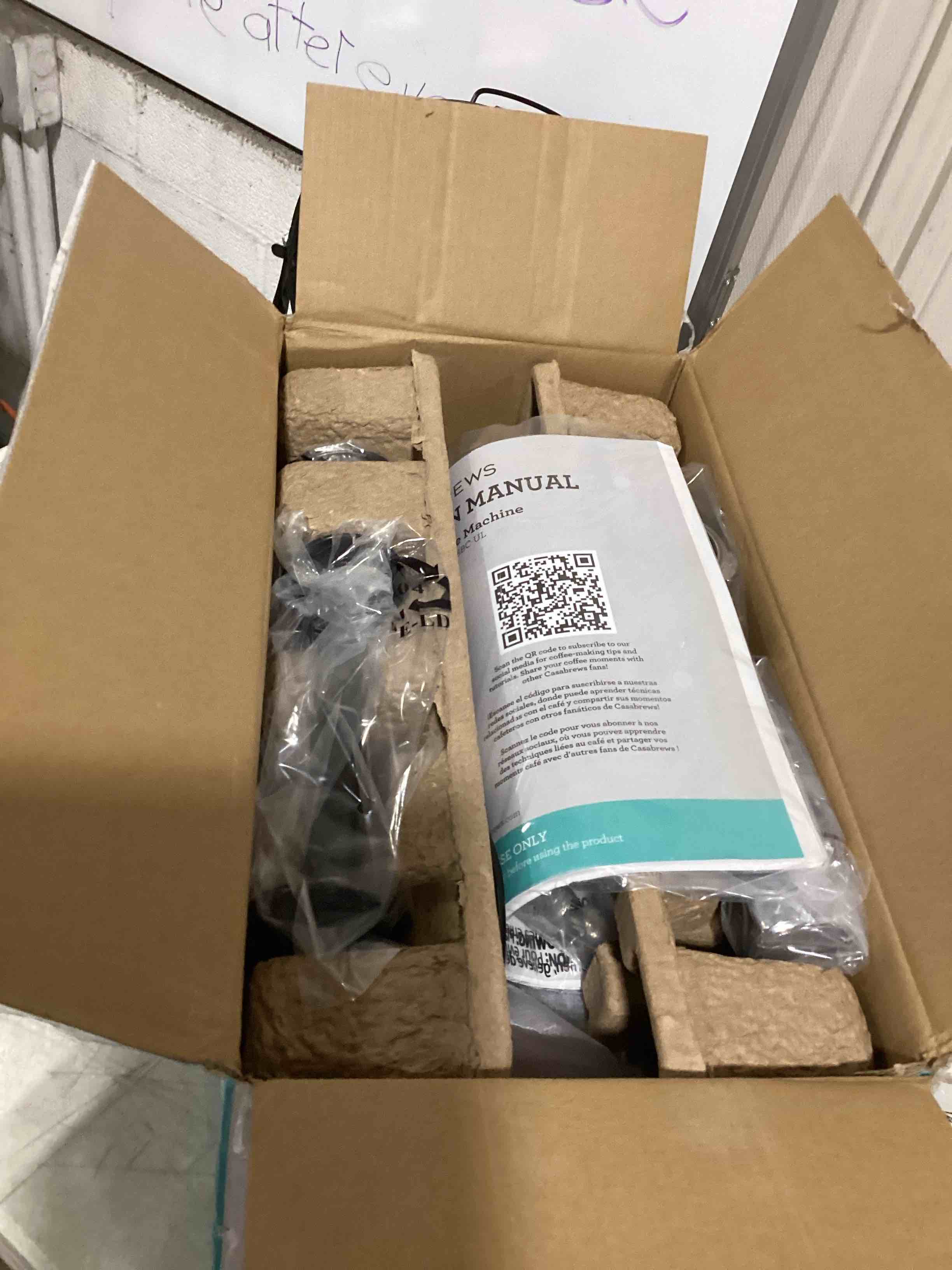 Condition photo showing New/Like New for casabrews cm5418 compact espresso machine with milk frothing steam wand | stainless steel, 20-bar pump, built-in pressure gauge, powerful steam wand for cappuccino latte for home, 34oz water tank a-silver button