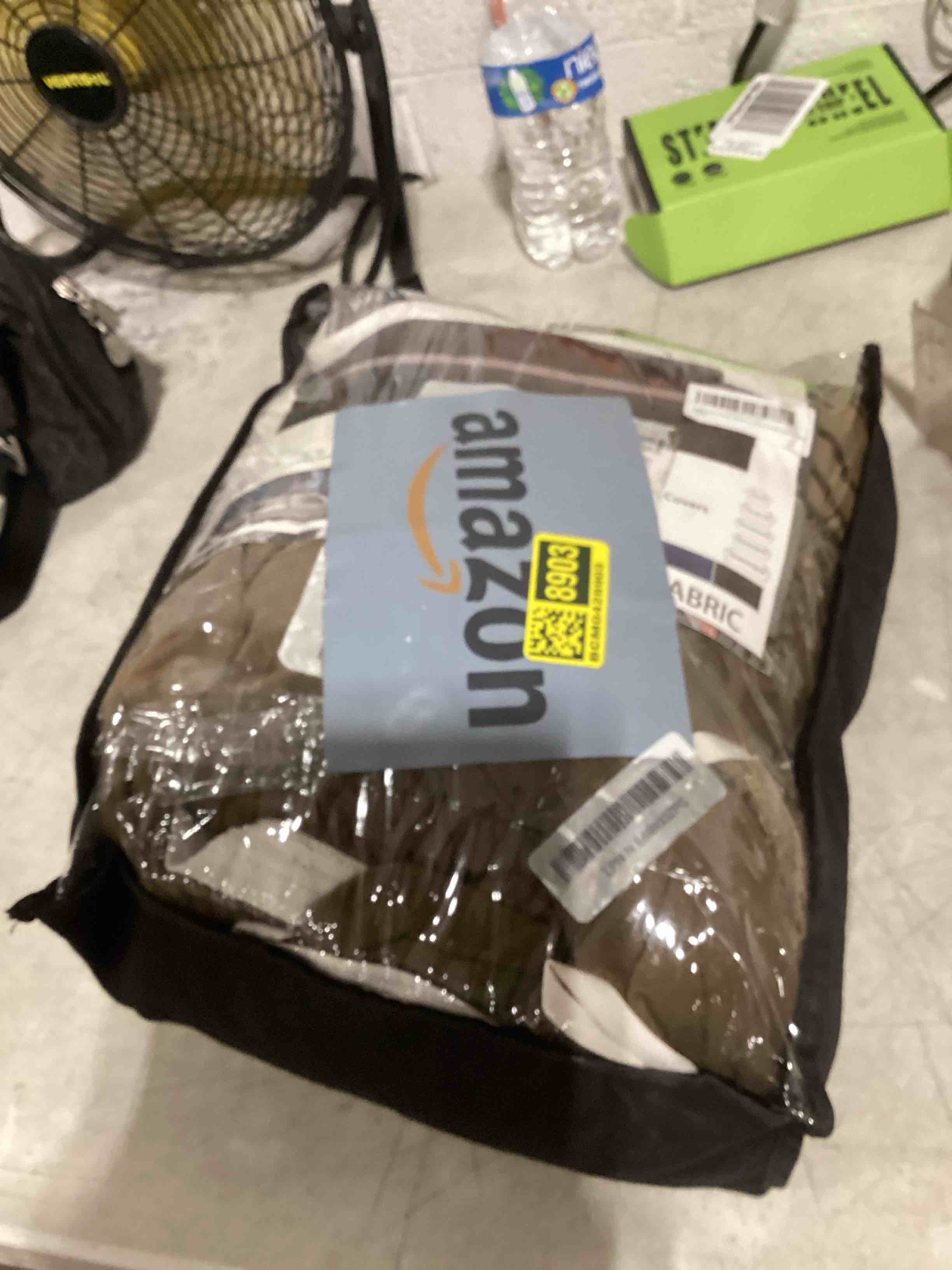 Condition photo showing Good Condition for znsayotx oversized velvet 3 piece couch cover with 2 extra large seat cushion covers stretch sofa cover for 2 cushion couch thick soft loveseat sofa slipcover (dark coffee), 72"-92"(2 cushions) 72"-92"(2 cushions) dark coffee