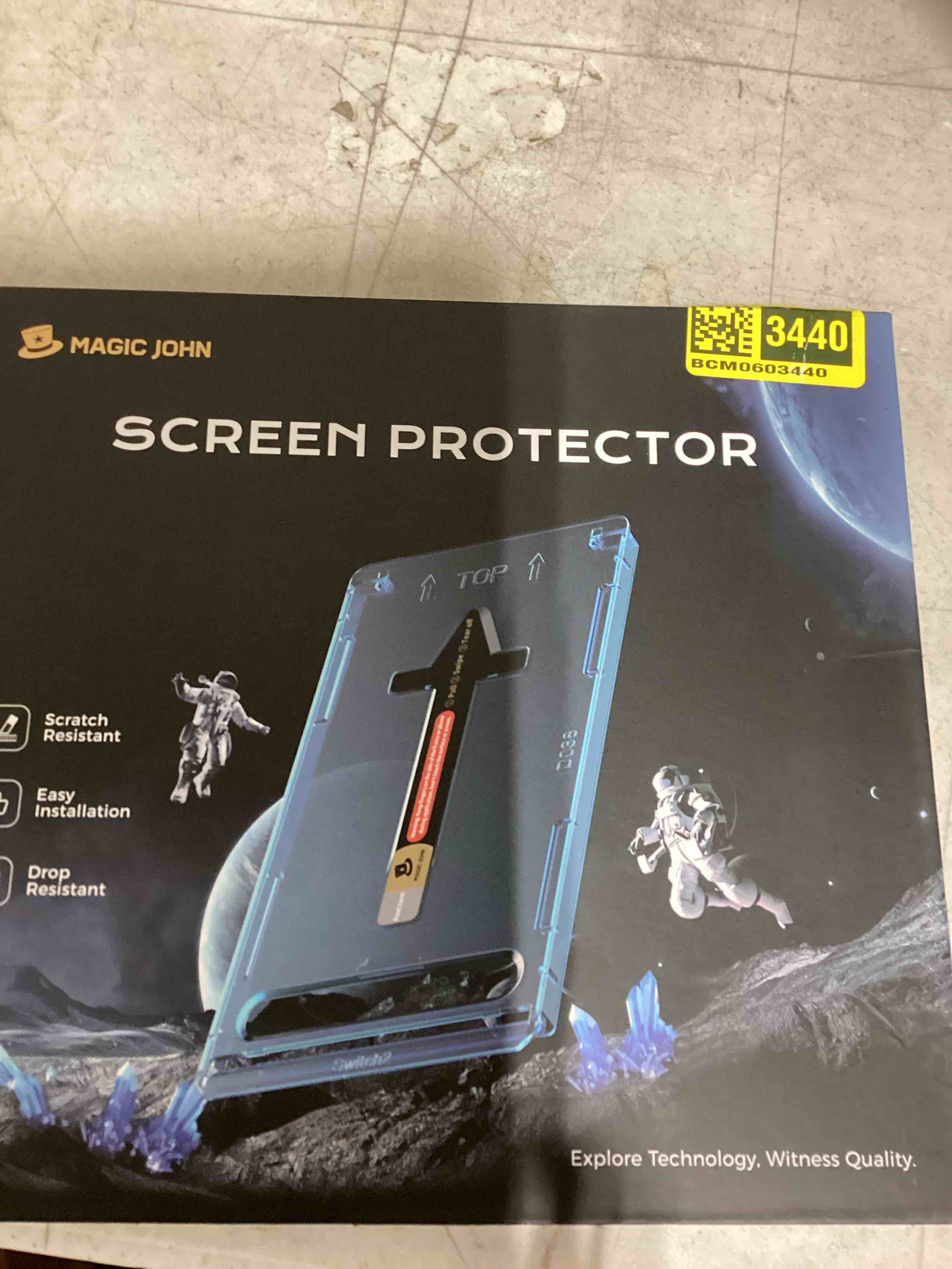 Condition photo showing New/Like New for magic john for nintendo switch 2 screen protector easy to install | 2 pack 7.9 inch 2025, hd clear, 9h tempered glass, auto-dust removal, bubble free, compatible with switch console
