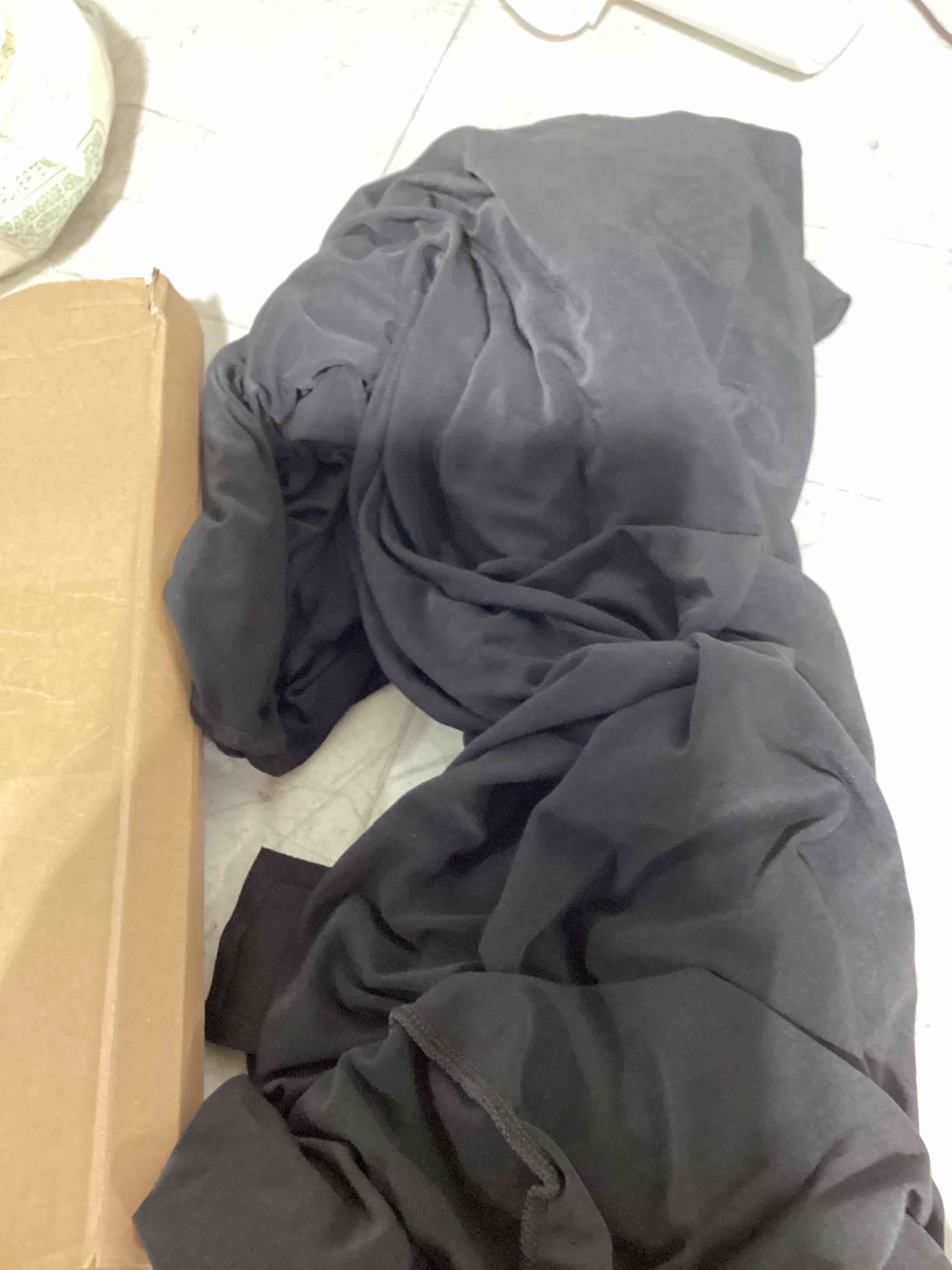 Condition photo showing As Is for sancua 2 pack black tablecloth 60 x 102 inch, rectangle 6 feet table cloth - stain and wrinkle resistant washable polyester table cover for dining tables, buffet parties and camping black 2 pack 60x102 inch