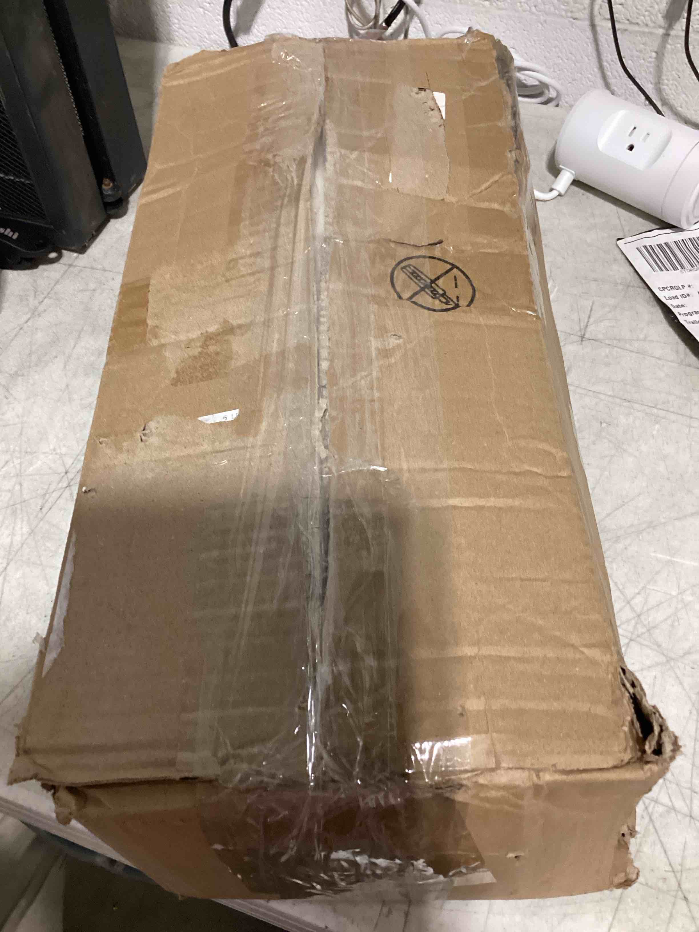 Condition photo showing As Is for grey chair covers with padding