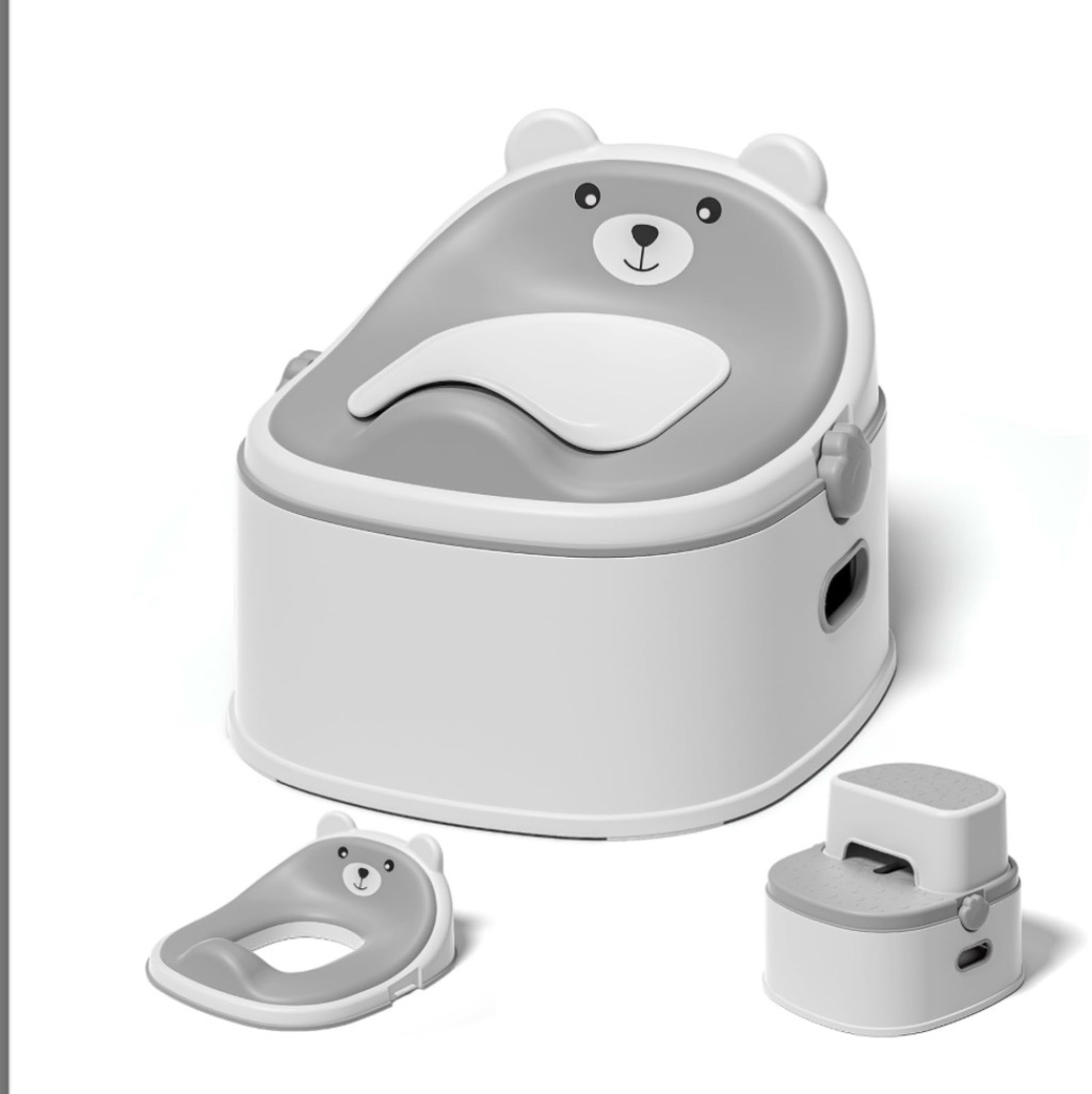 Condition photo showing Good Condition for 3-in-1 toddler potty training toilet for boys & girls - convertible potty chair with step stool for toddlers 1-3, anti-slip design toddler toilet seat - removable & easy to clean