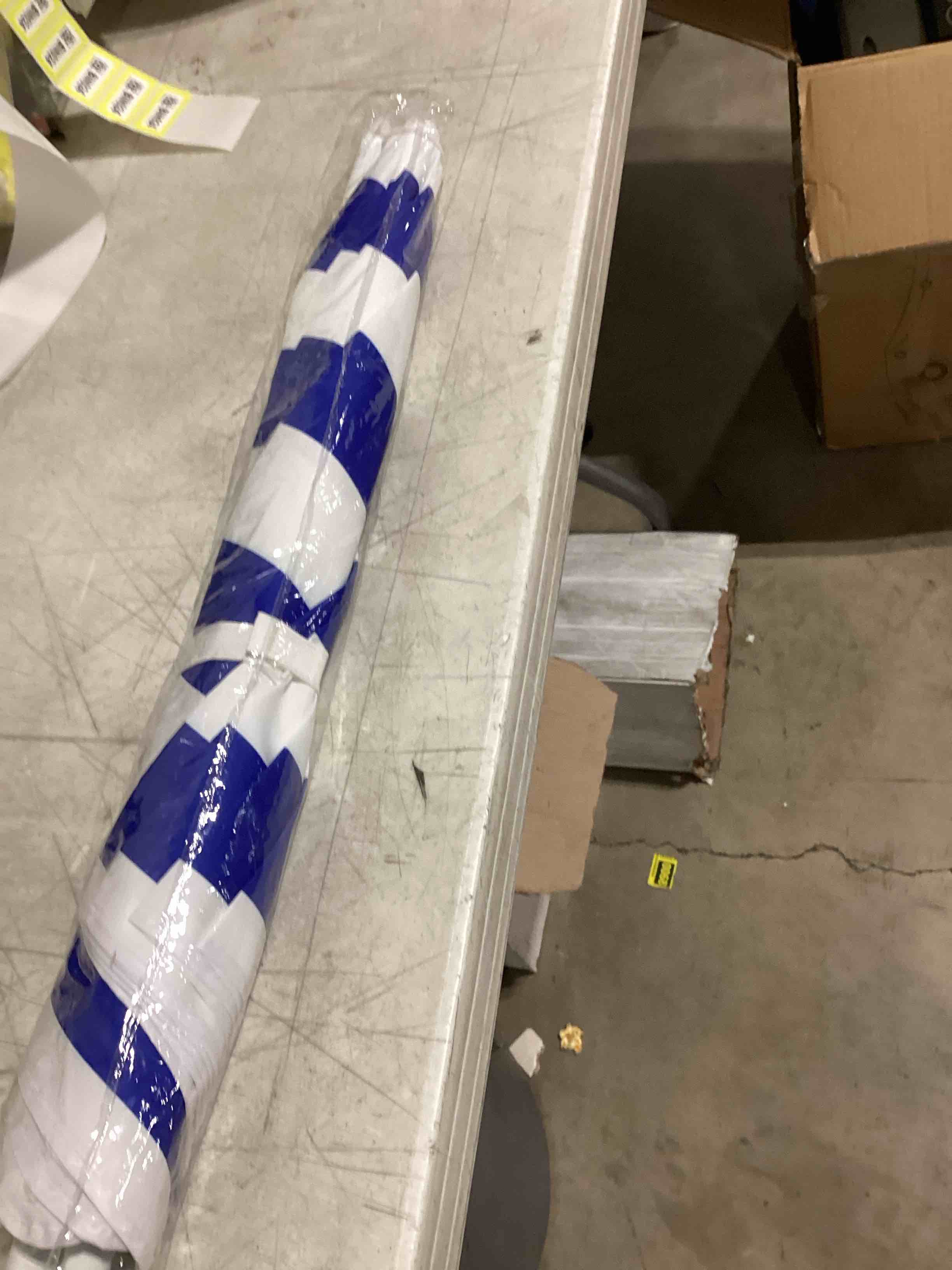 Condition photo showing Good Condition for blissun 9' outdoor patio umbrella, outdoor table umbrella, yard umbrella, market umbrella with 8 sturdy ribs, push button tilt and crank