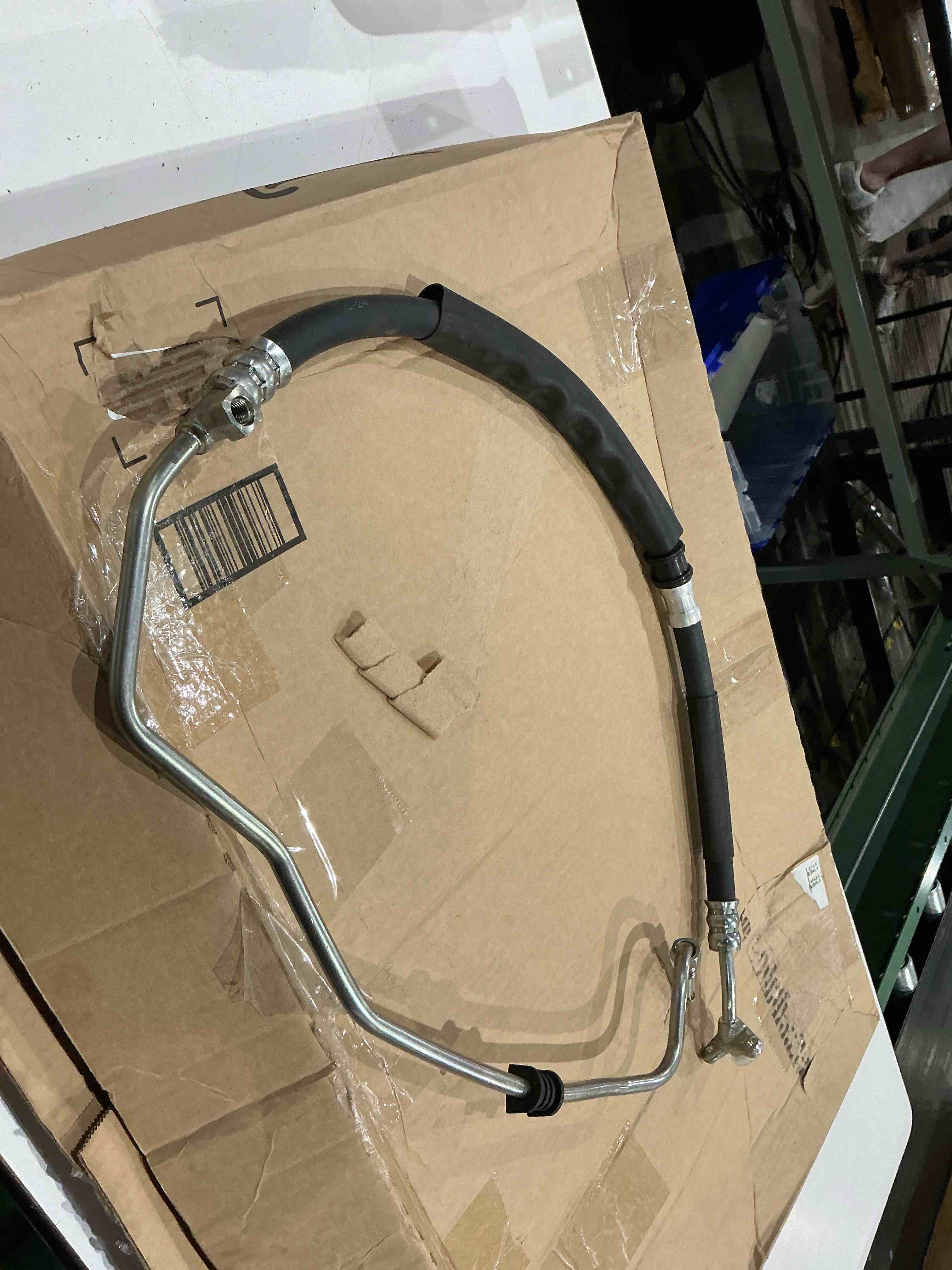 Condition photo showing As Is for a-premium a/c suction hose assembly compatible with jeep | for wrangler/tj 2003-2004 2.4l 4.0l, sport utility, low pressure, evap to compressor