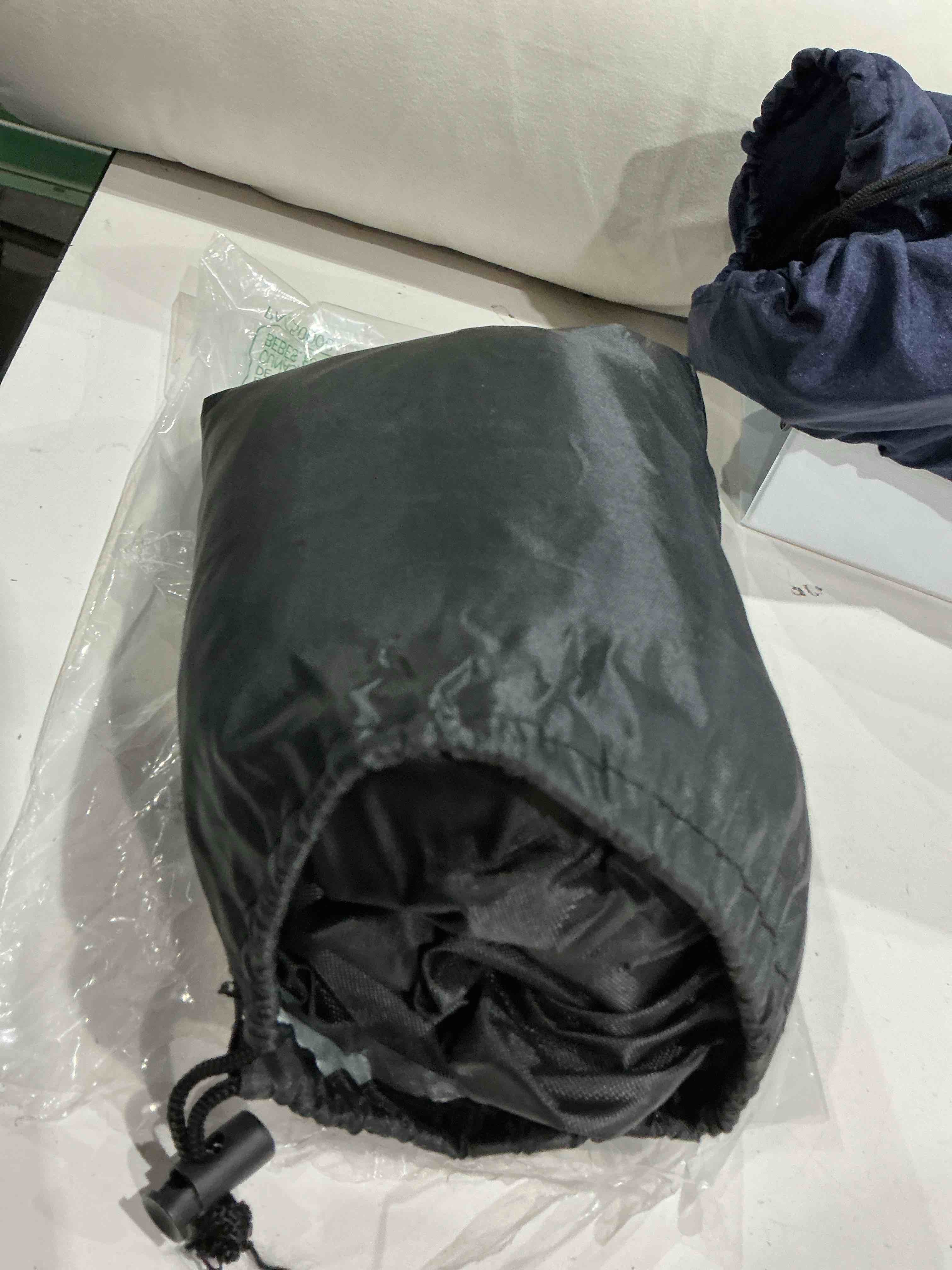 Condition photo showing As Is for roof top tent cover rv travel trailer cover 420d oxford cloth cover protection storage bag roof top tents camper cover for car camping black 143x120x28cm