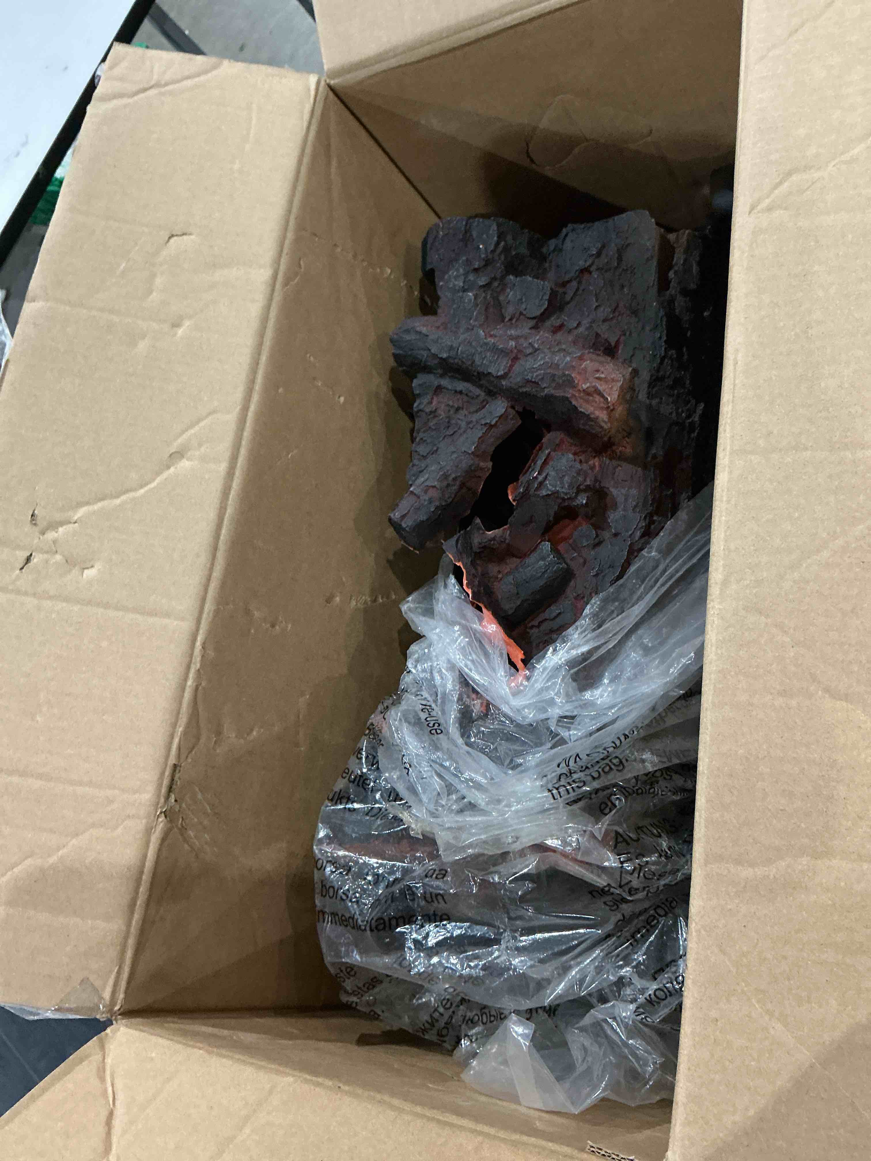 Condition photo showing As Is for duraflame electric log set heater with crackling sound - dfi041aru-07 - black