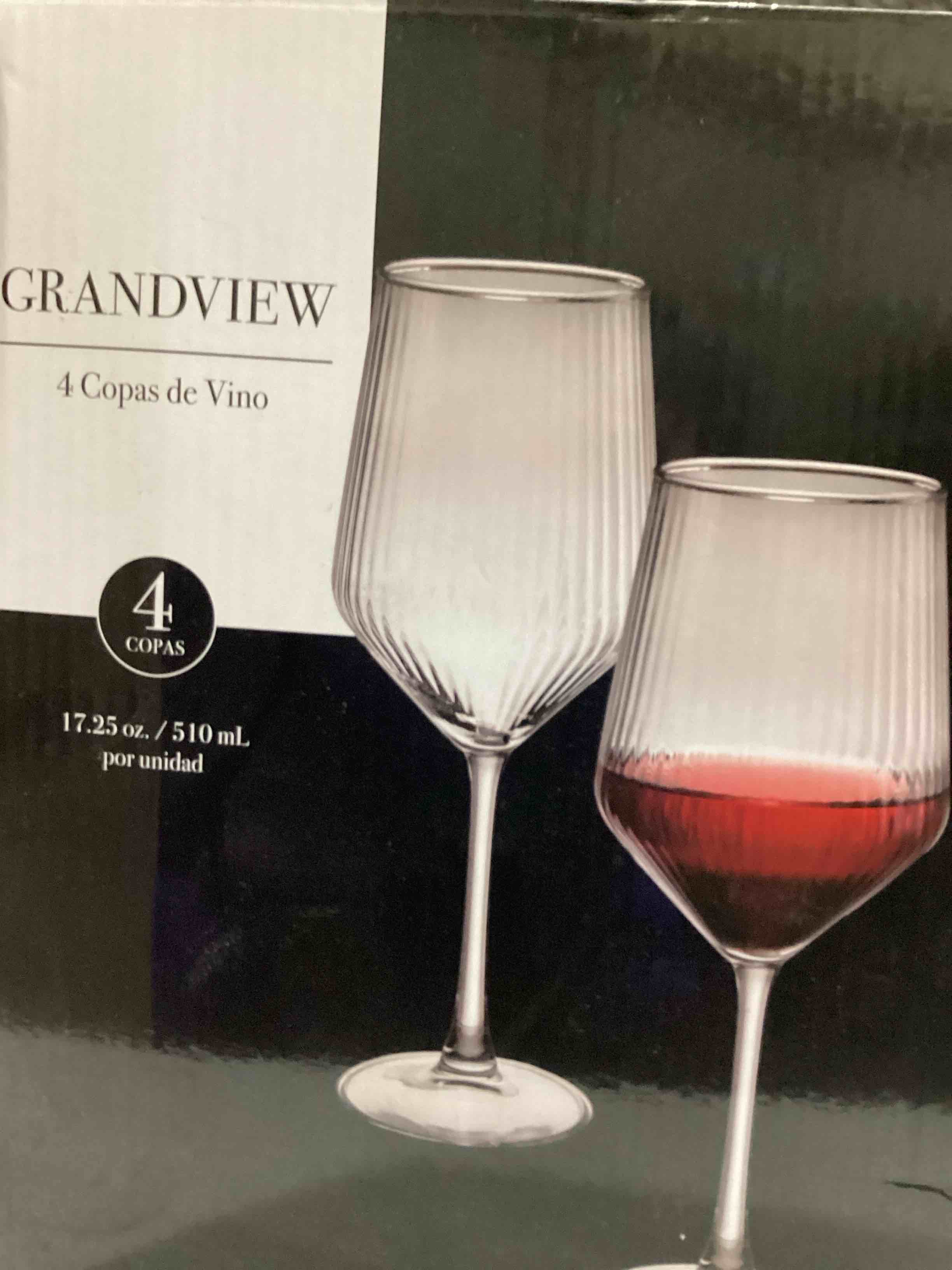 Condition photo showing Good Condition for gradview 4 stemmed wine glasses 510 ml