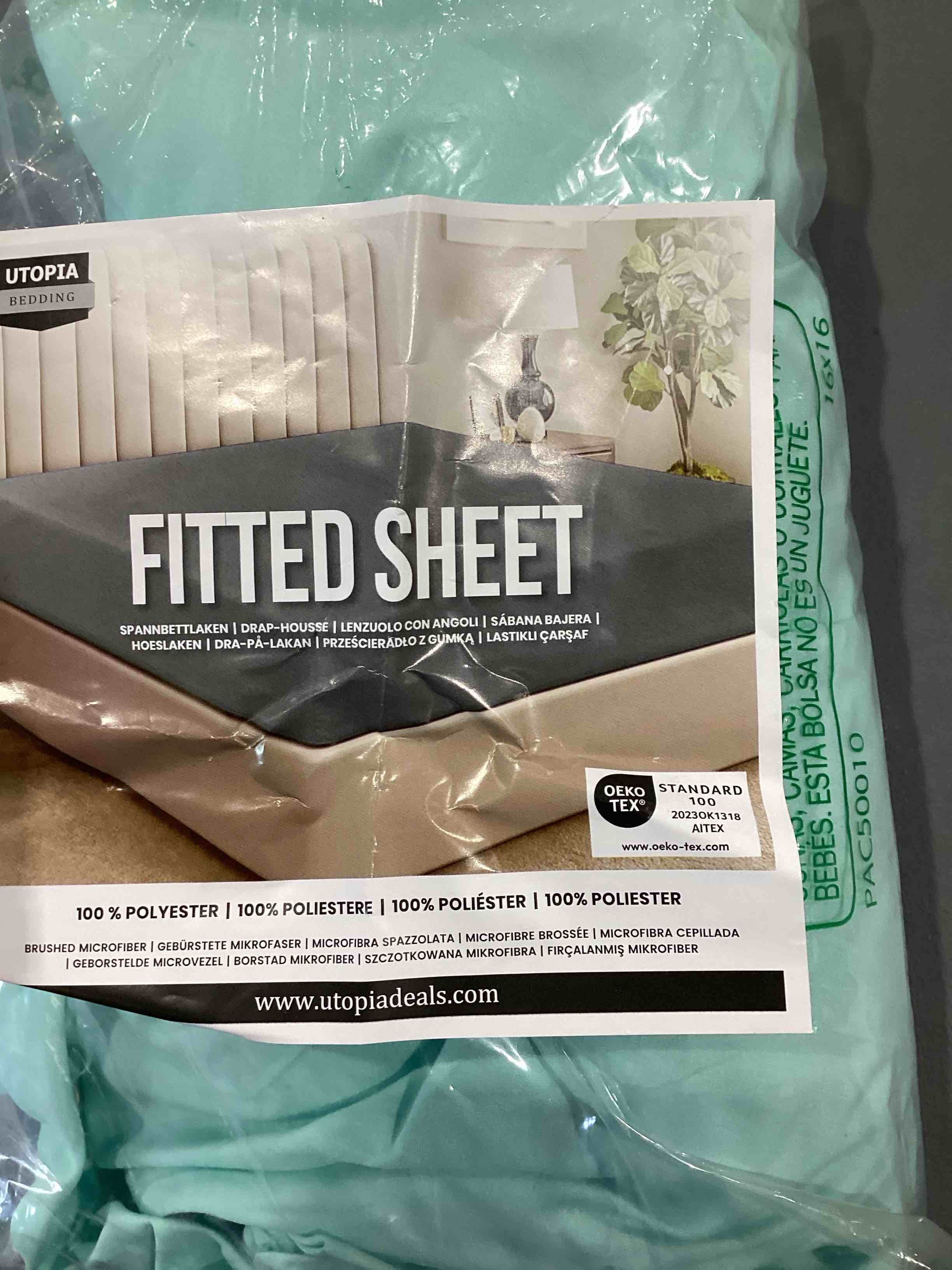 Condition photo showing As Is for soft stretch fitted sheet only - jersey knit, 4-way stretchy snug fit, wrinkle free & stay in place, no more slipping off for mattress, soft & comfortable - standard 