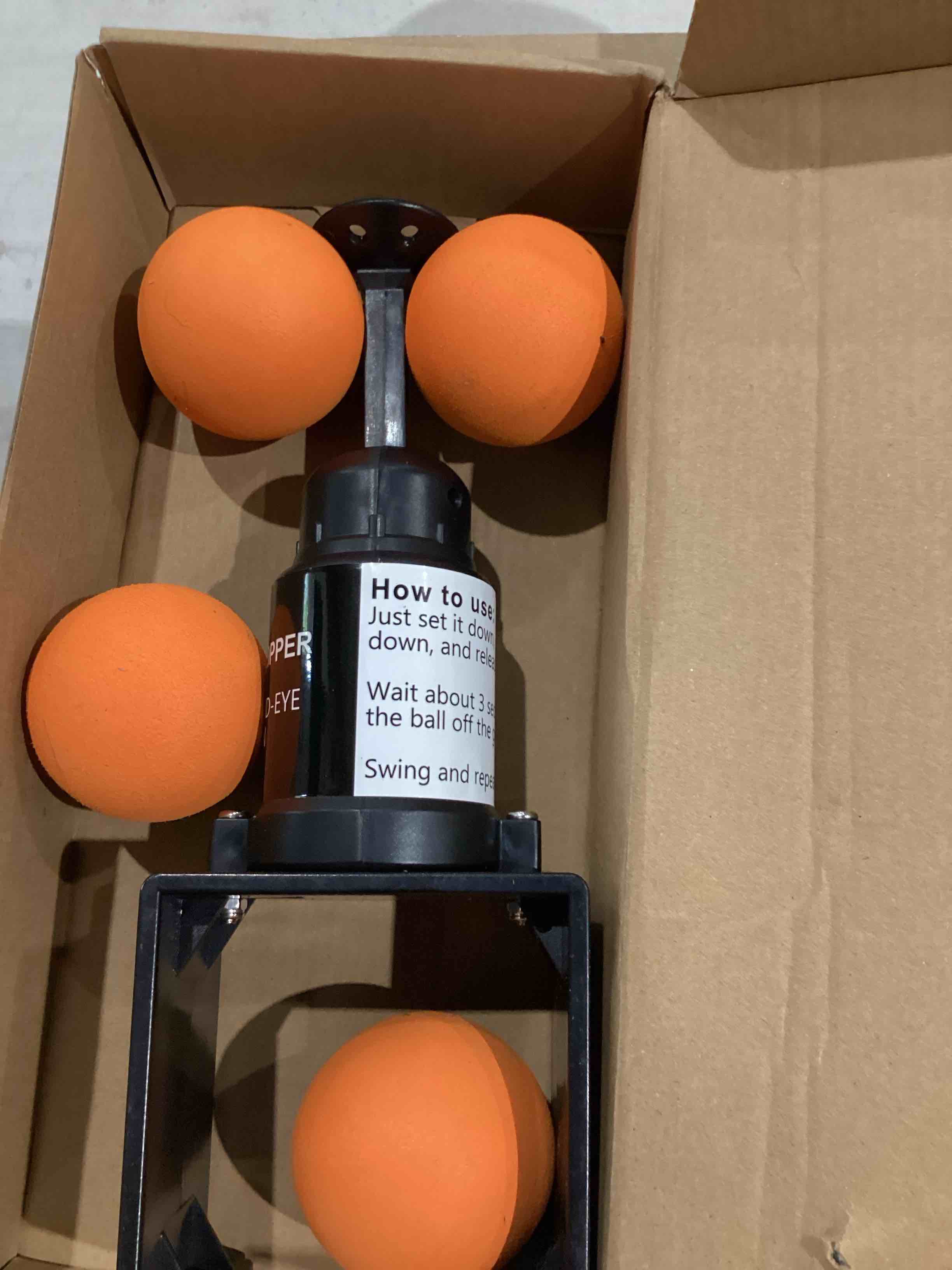 Condition photo showing New/Like New for softball training pop | baseball pop for hitting without a pitcher(compatible with practice wiffle balls, 4 softballs included) 4 orange balls