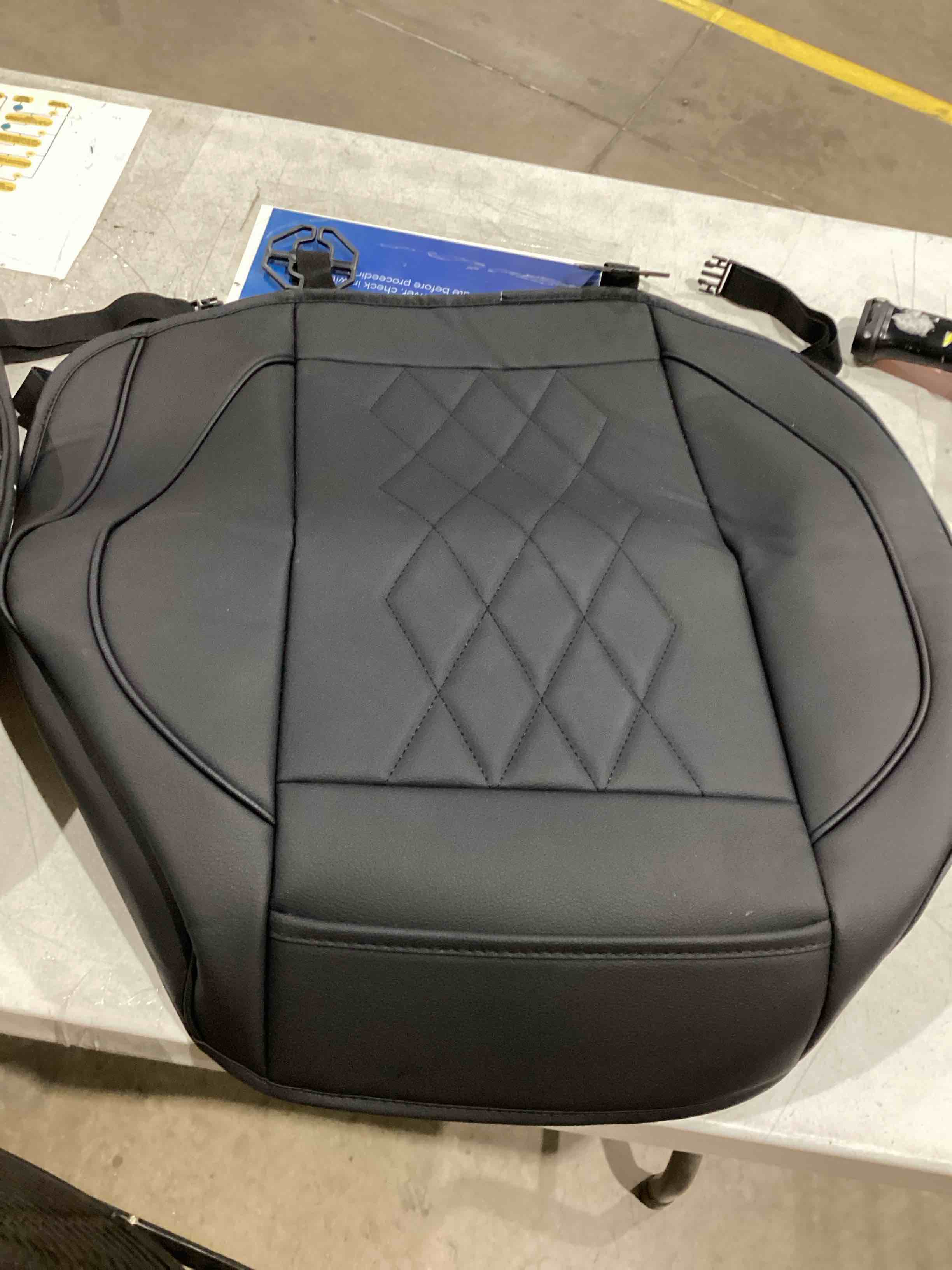 Condition photo showing As Is for 2 leather seat covers