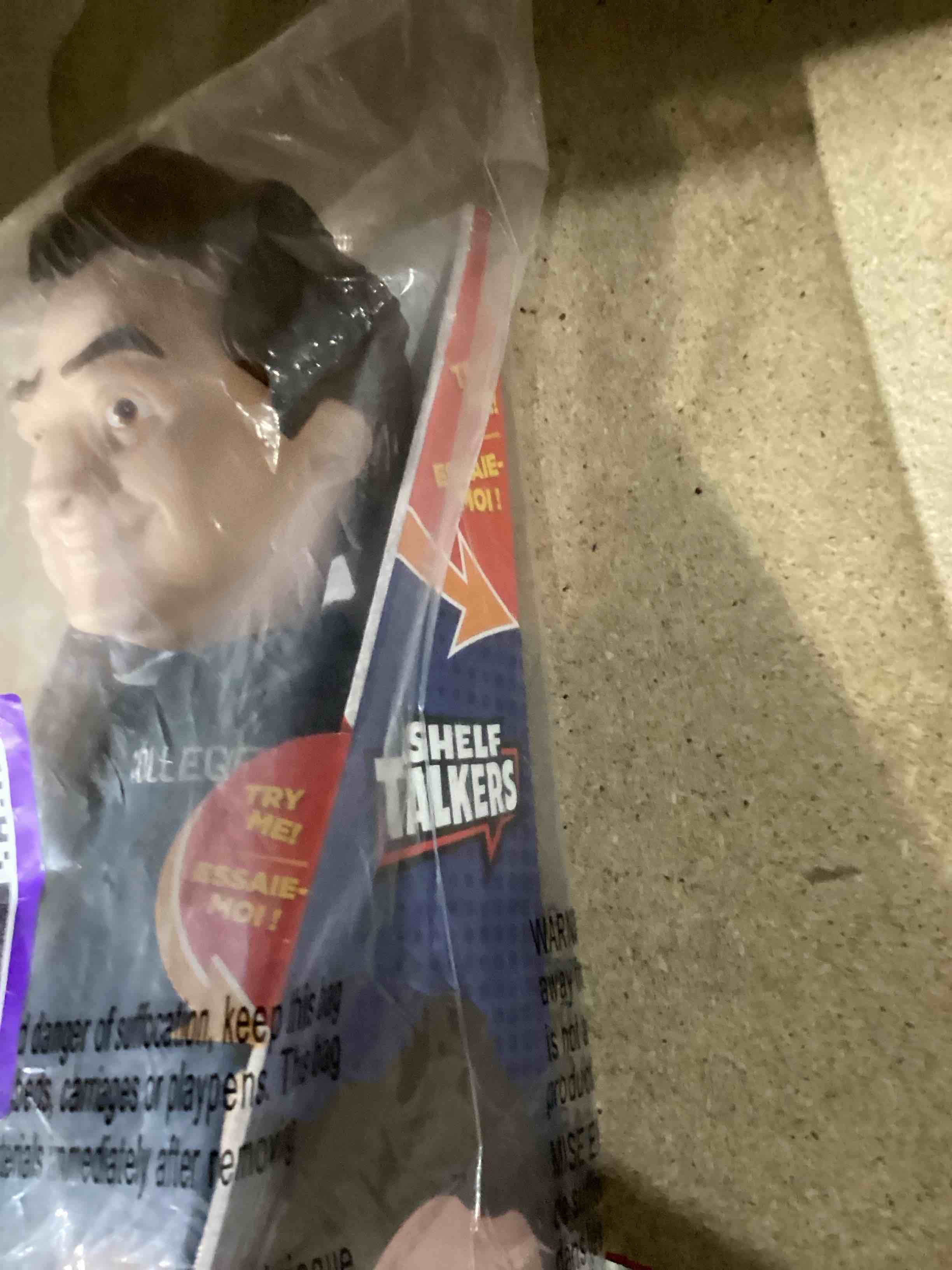 shelf talkers talking plush bluto from animal house movie, pull string toy collectible plush