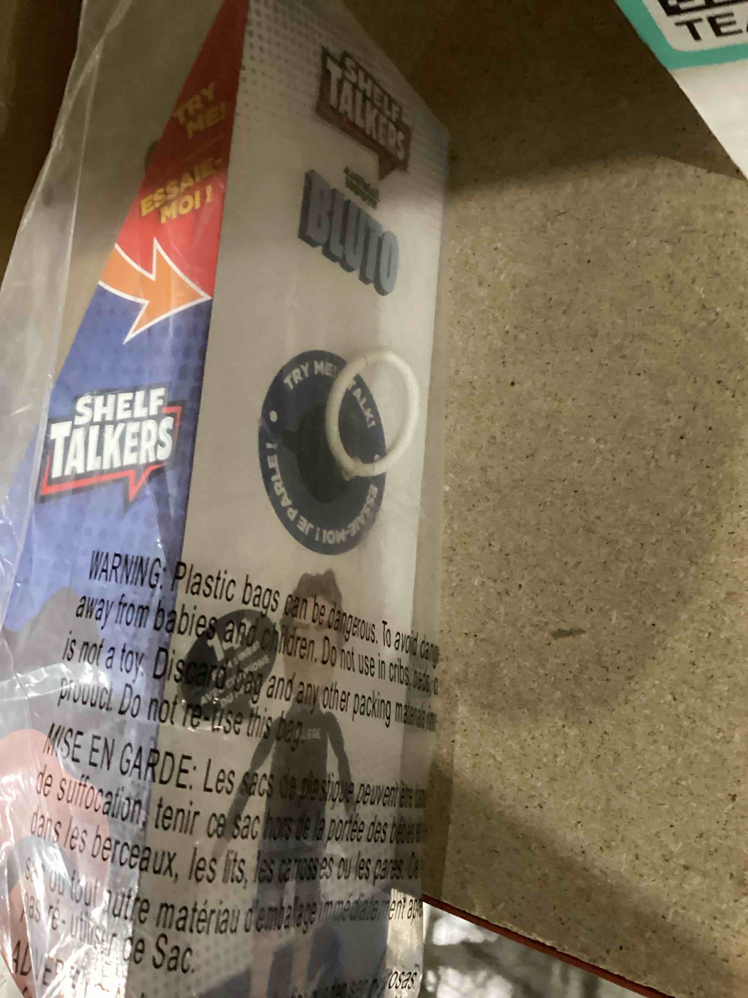 Condition photo showing As Is for shelf talkers talking plush bluto from animal house movie, pull string toy collectible plush