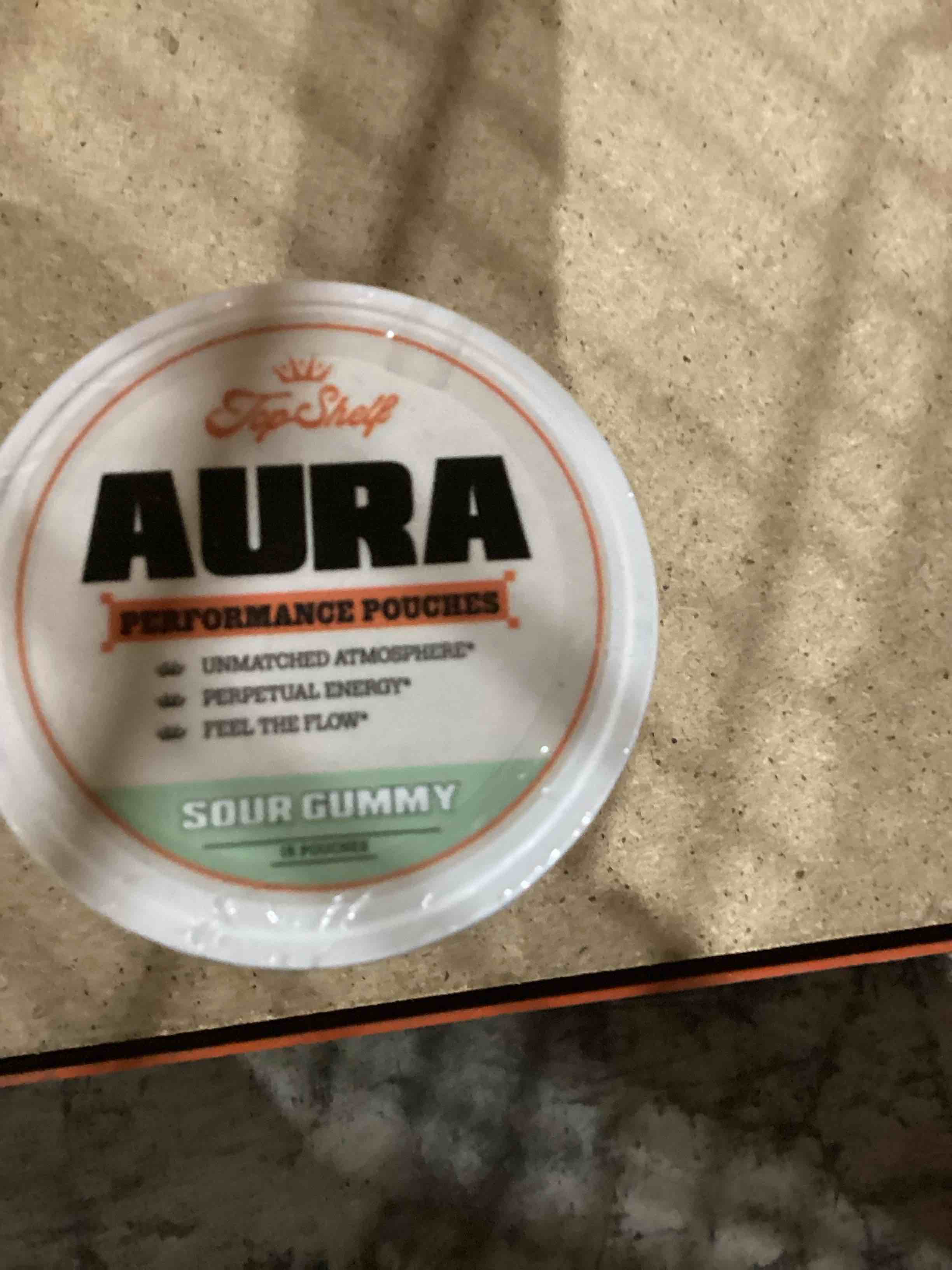 top shelf aura sour gummy