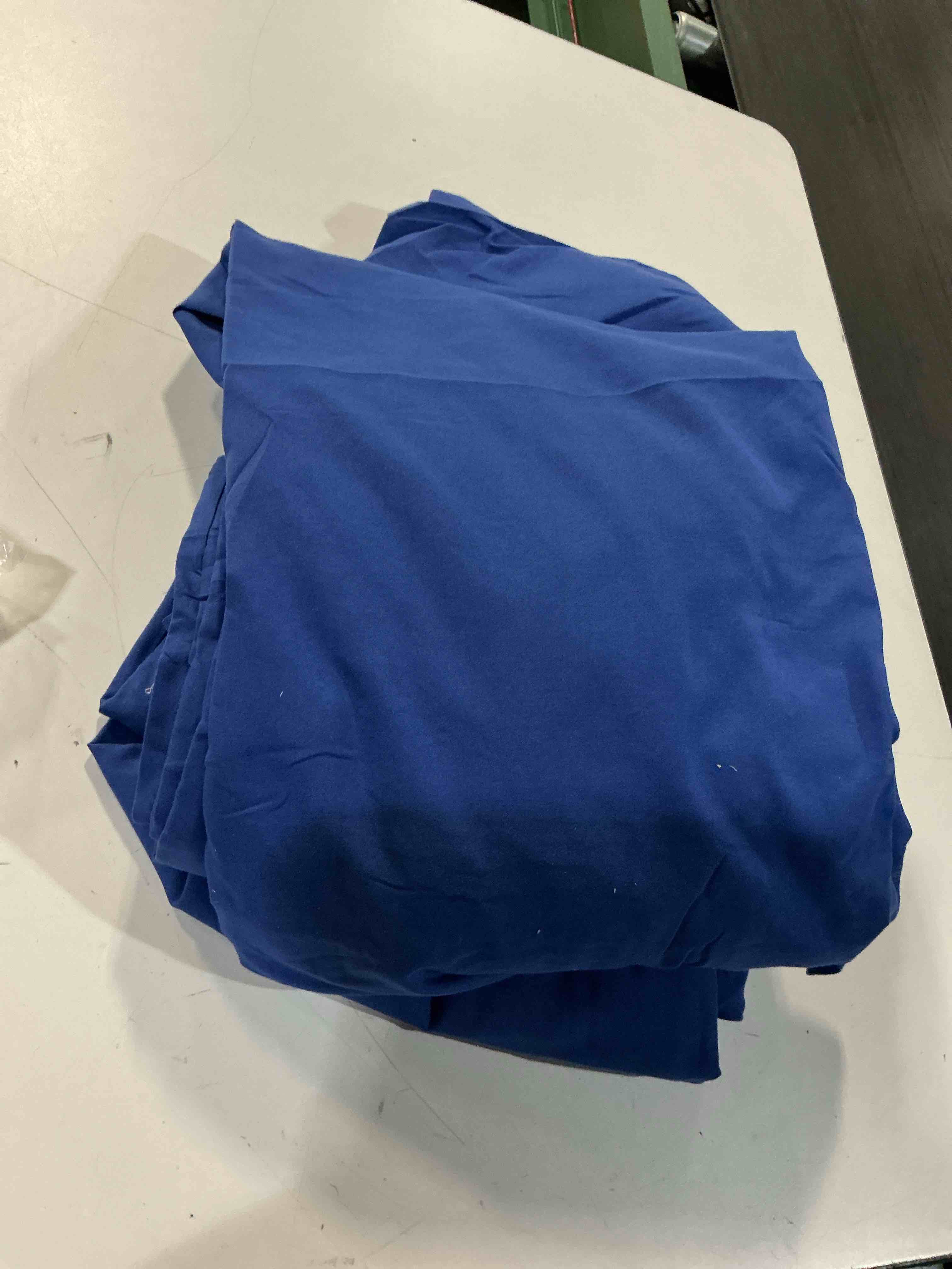 Condition photo showing As Is for  (incomplete  only 4 pcs )) sweet home collection 5 piece comforter set bag solid color all season soft down alternative blanket & luxurious microfiber bed sheets, royal blue, twin royal blue twin