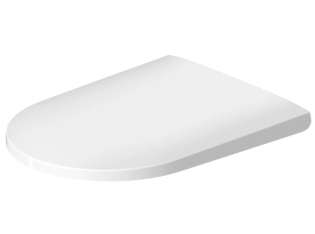 d-neo elongated closed-front toilet seat with soft close white