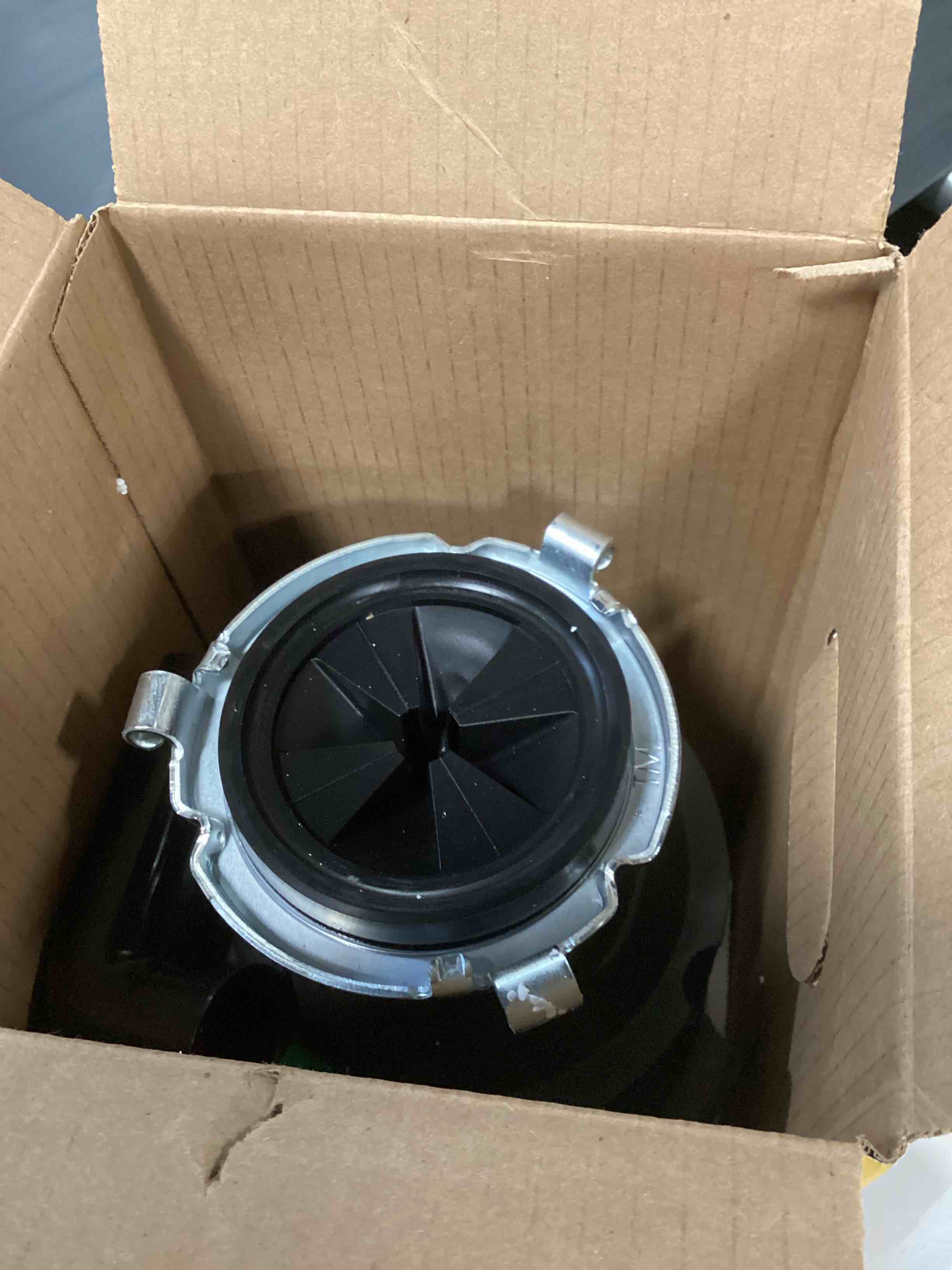 Condition photo showing As Is for new insinkerator badger 1xl garbage disposal 1/3 h