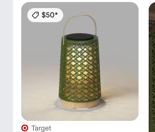 rattan battery/solar led medium outdoor lantern heathered green - threshold™