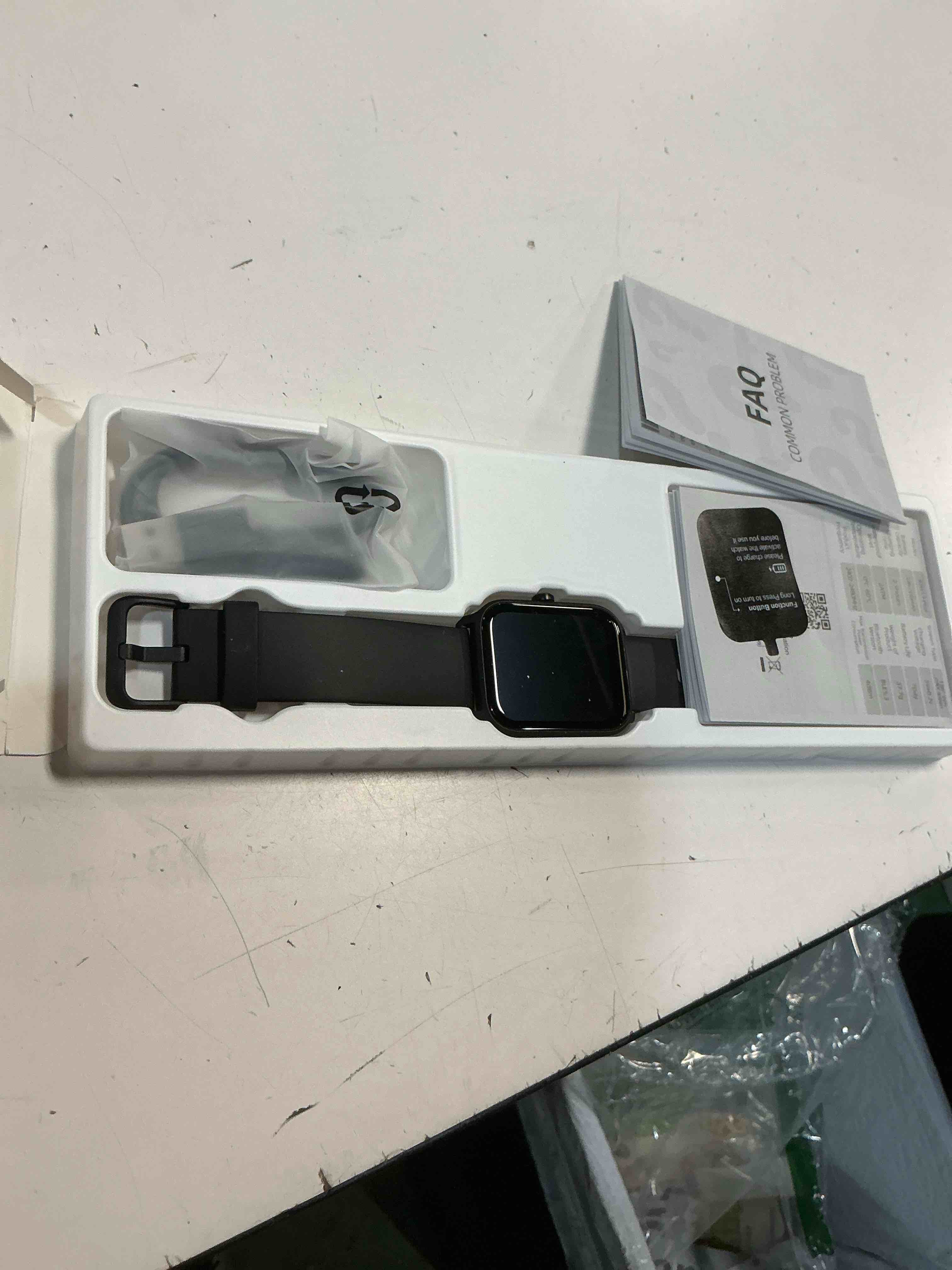 Condition photo showing New/Like New for smart watch for men, alexa built-in 1.85" hd touchscreen fitness tracker with bluetooth call, 24/7 heart rate/sleep/spo2 monitor, 100+ sport modes,2atm waterproof smartwatch for android iphone(black)