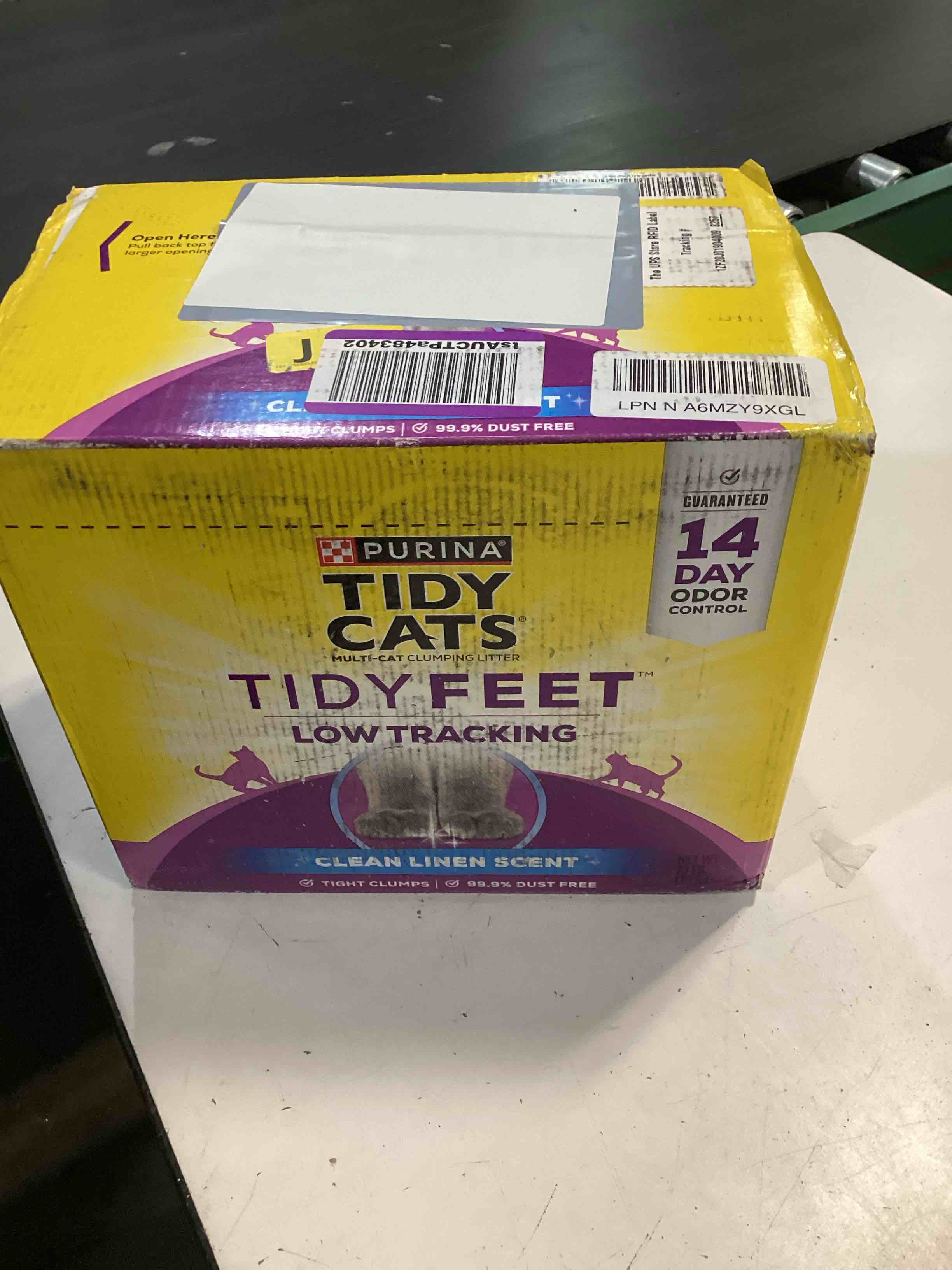 Condition photo showing Good Condition for purina tidy cats performance plus tidy feet low tracking unscented clumping multi cat litter - 22 lb box